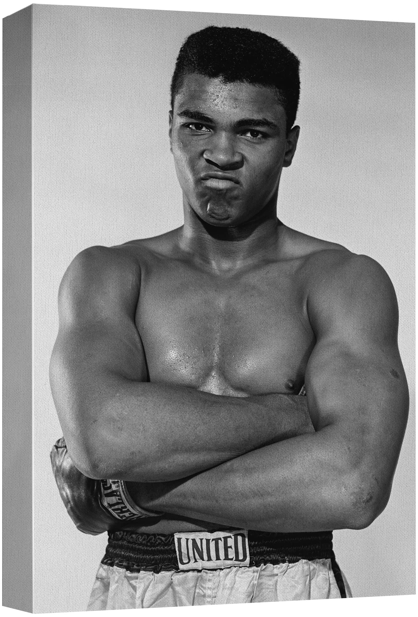 Wall26 Canvas Print Wall Art Famous African American Boxer Duotone Muhammad Ali Historic Classic Photography Realism Traditional