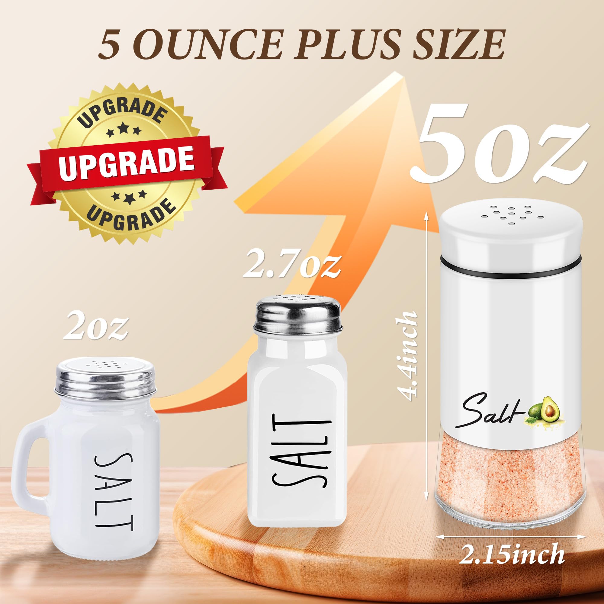 Sunflower Salt and Pepper Shakers Set - 5 oz Farmhouse Cute Kitchen Decor and Accessories Sunflower Gifts for Salt Shakers Glass