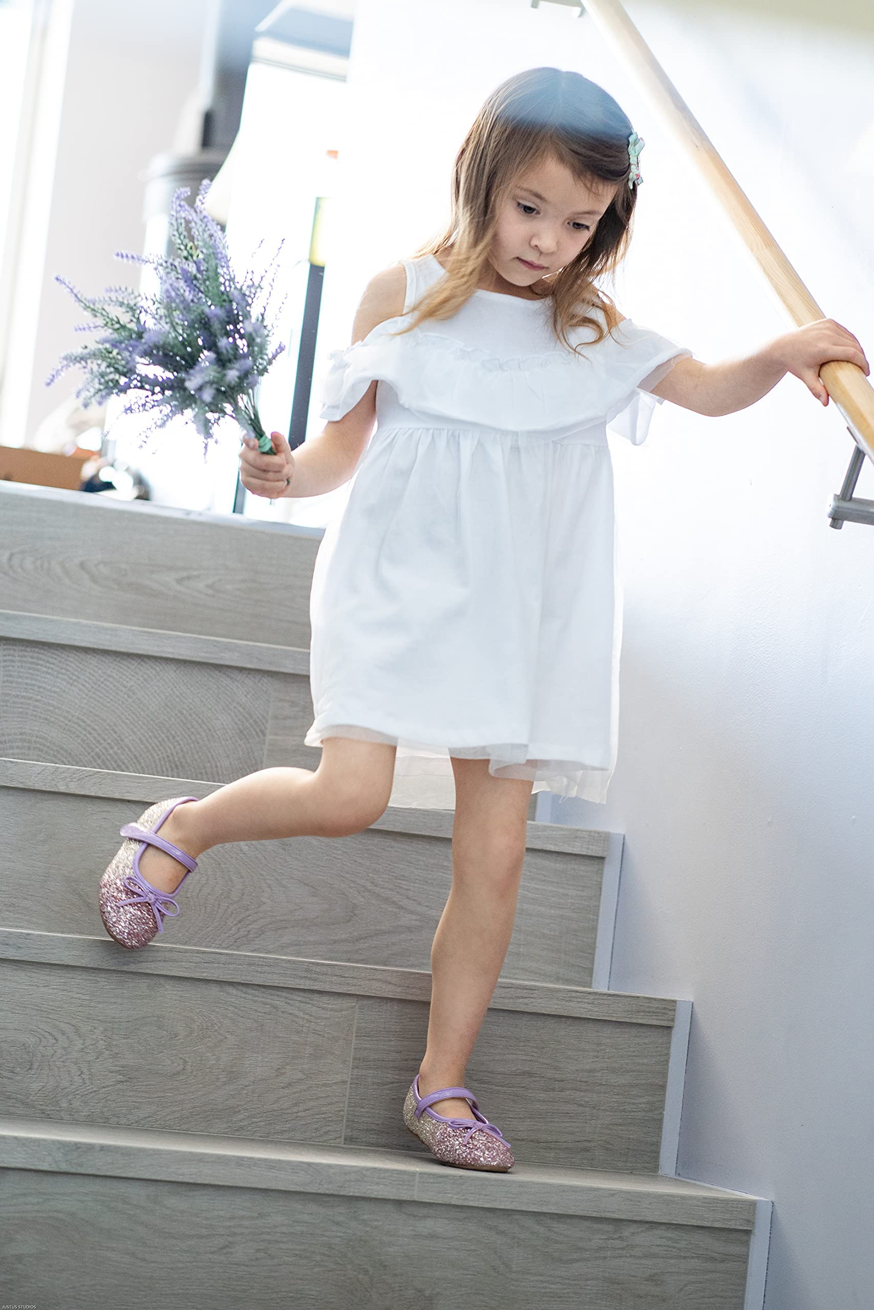 Otter Momo Toddlerlittle Girls Mary Jane Ballerina Flats Shoes Slip-On School Party Dress Shoes