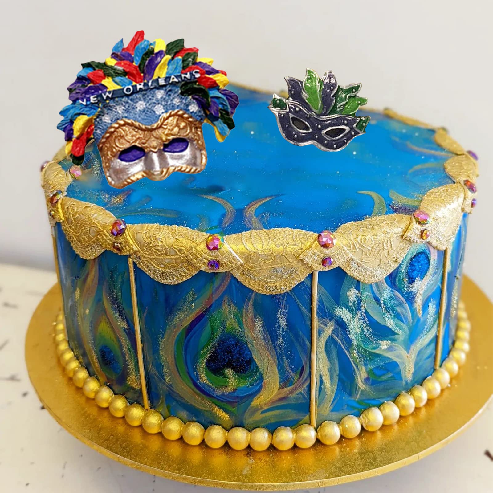 Masquerade Mask Silicone Molds 5 Pcs, Mask Chocolate Fondant Mold For Cake Decoration, Candy Sugar, Cupcake Topper, Cake Pop, Po