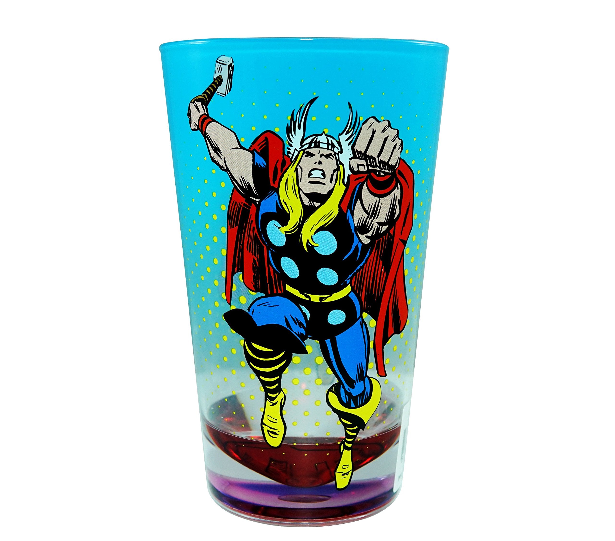 Just Funky 19 Oz Marvel Official Thor: Comic Book Original Premium Acrylic Pint Glass