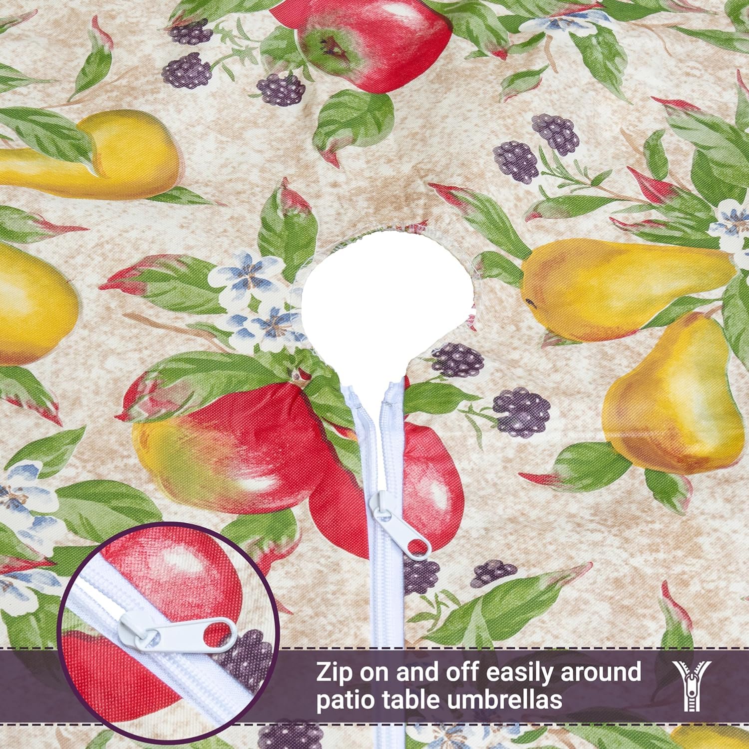 Everyday Luxuries Waterproof Oblong Tablecloth With Umbrella Hole 60 X 84 Inch Stain And Wrinkle Resistant | Decorative 3.6 Gaug