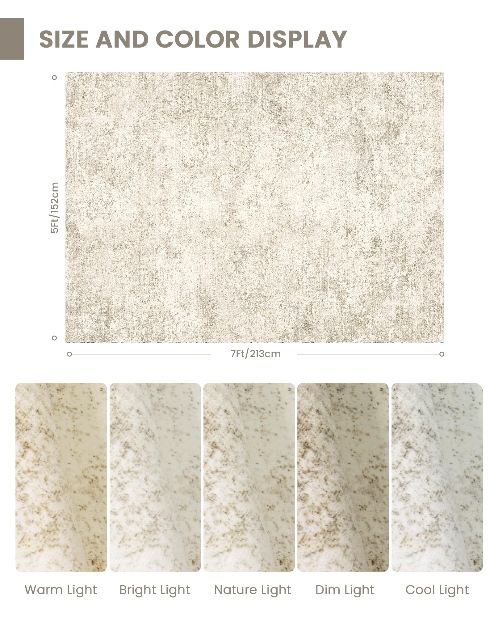 Art&Tuft Washable Rug, Anti-Slip Backing Abstract Area Rugs, Stain Resistant Rugs for Living Room, Foldable Machine Washable Are