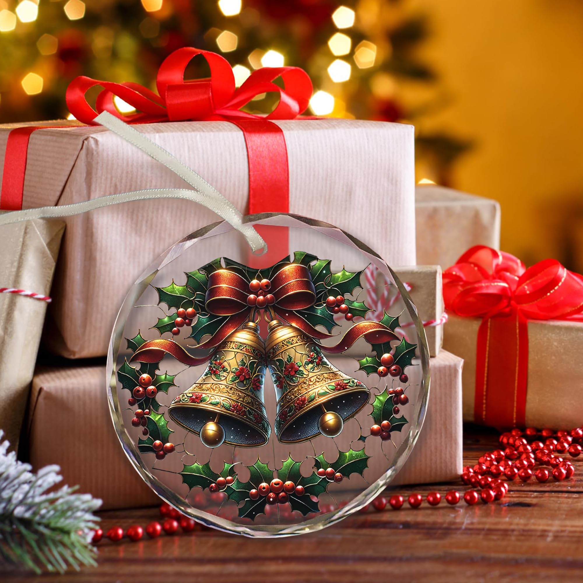 2025 Christmas Ornament, Christmas Tree Ornaments Bell Ornaments for Xmas Tree New Home Decor House Warming Gifts Stocking Stuff