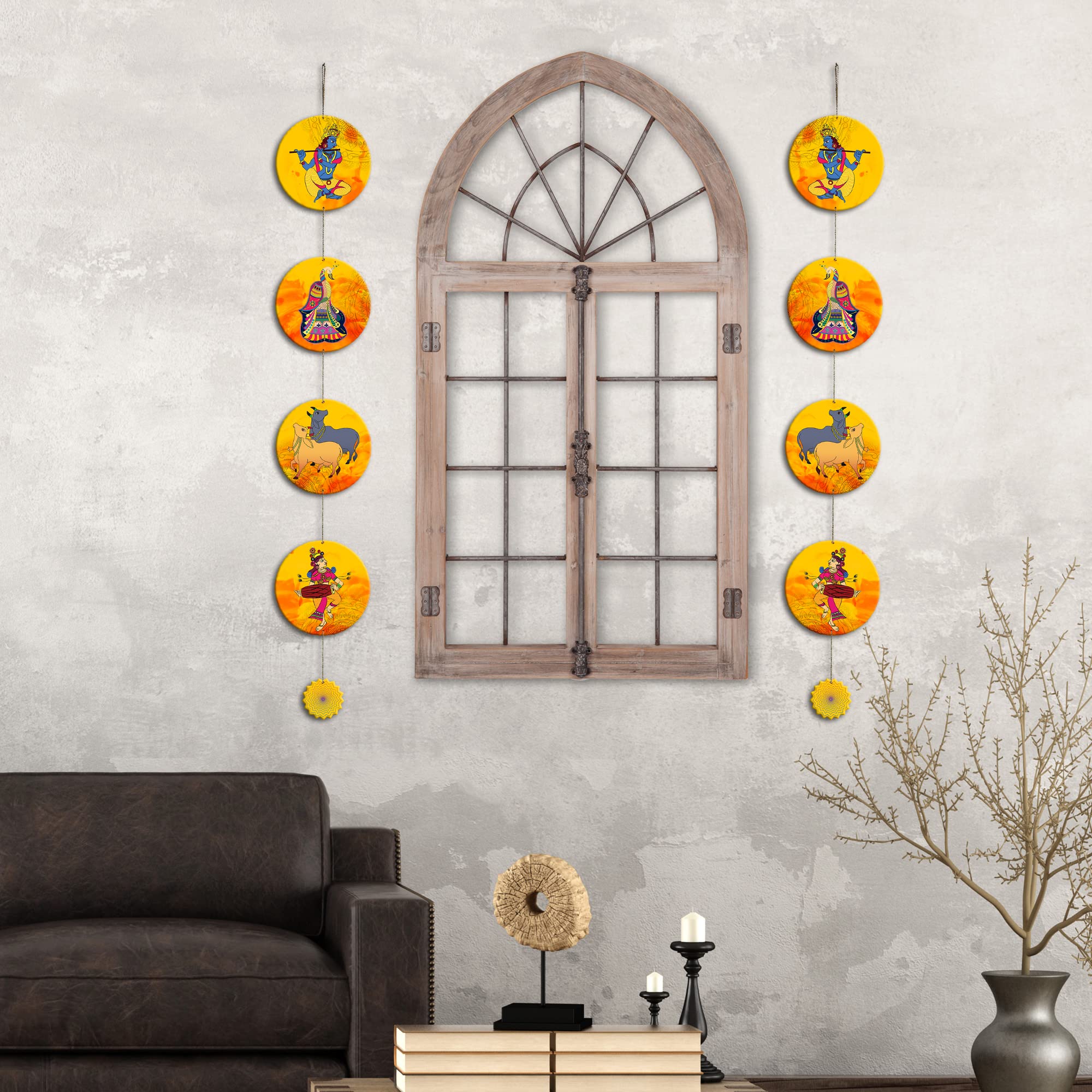 Artvibes Wall and Door Hanging for HomeDecor| Office| Gift| Bedroom| LivingRoom, Wall Decoration (WH_5215N)( Multi 5)