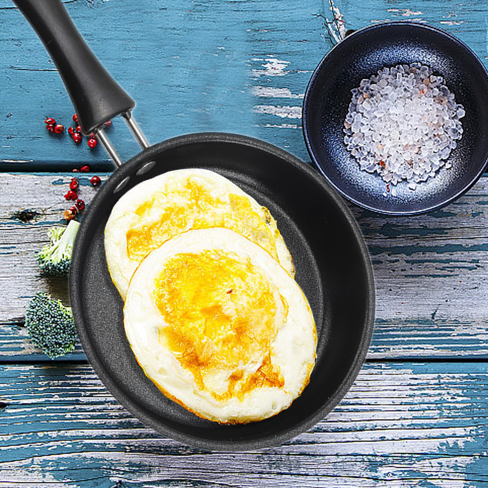 Rehomy Mini Nonstick Egg & Omelet Pan - 4.7    Single Serve Frying Pan/Skillet, Diamond Infused, Multipurpose Pan Designed For E