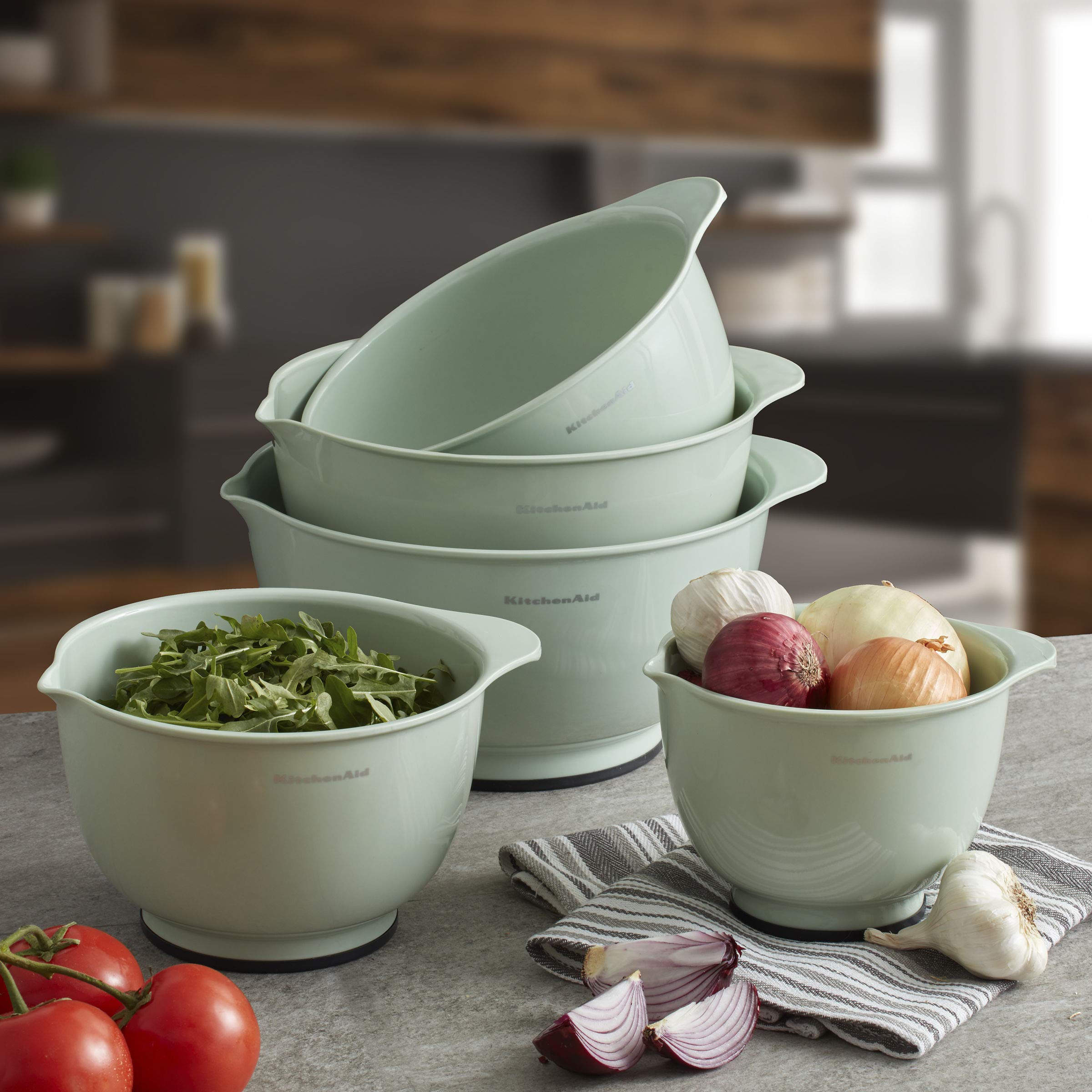 Kitchenaid - Ke178Ospia Kitchenaid Classic Mixing Bowls, Set Of 5, Pistachio