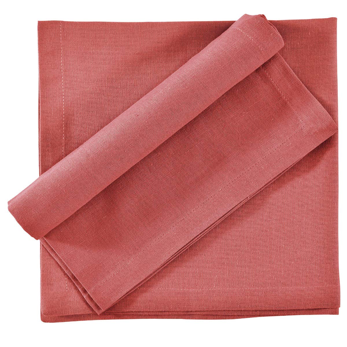 Fingercraft Cloth Napkins Cotton Linen Blend Fabric 12 Pack Premium Quality Mitered Corners For Every Day Use Napkins Are Pre Sh