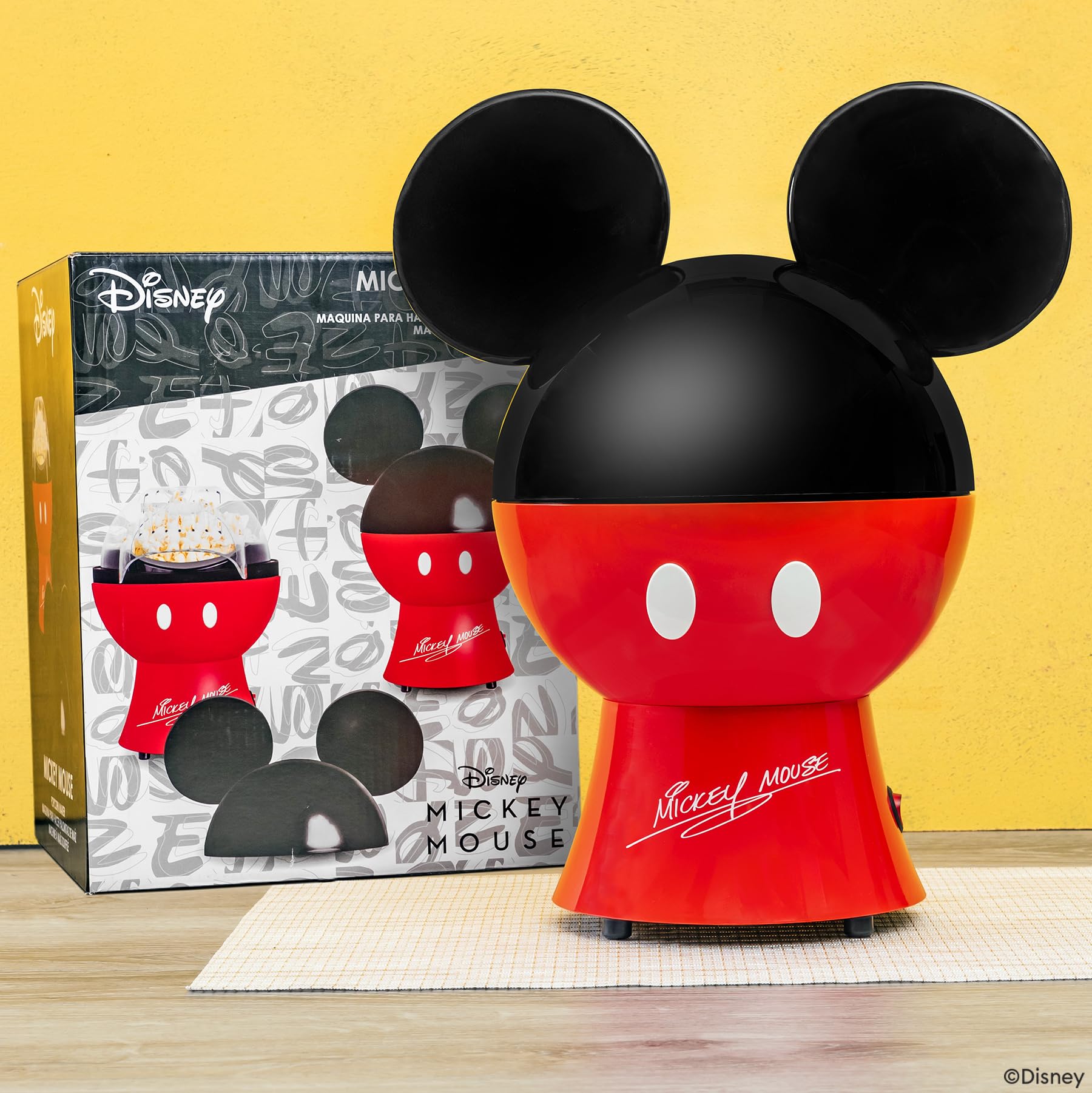 Uncanny Brands Disney Mickey Mouse Popcorn Maker - Kitchen Appliance