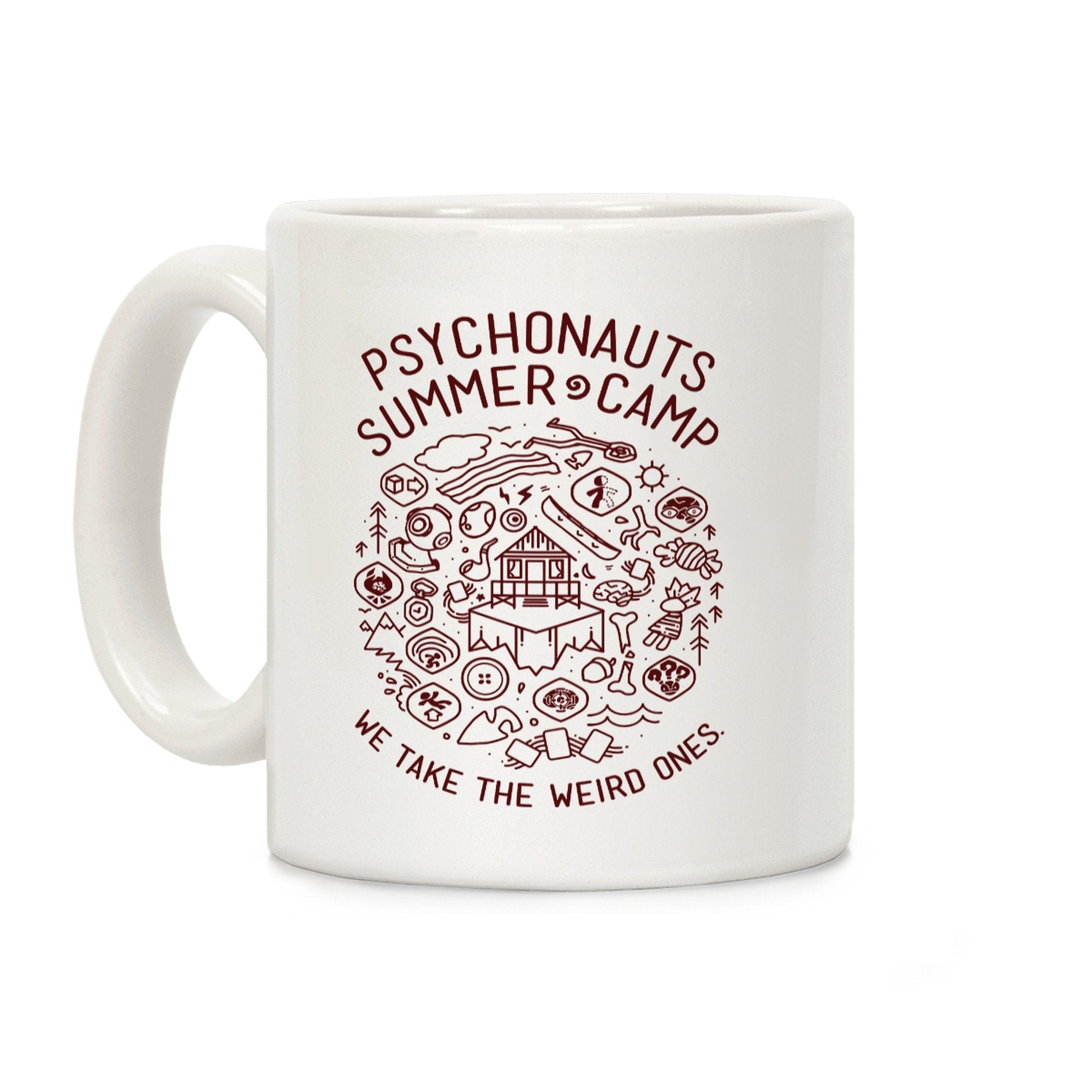 LookHUMAN Psychonauts Summer Camp Coffee Mug - Unique Coffee Mugs for Coffee Lovers, Double-Sided Print Ceramic Coffee Cups & Ga