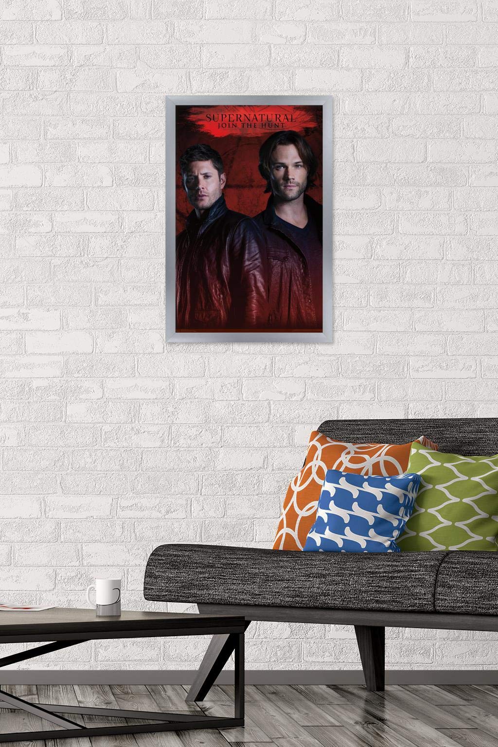 Trends International Supernatural - Red Wall Poster, 14.725'' X 22.375'', Silver Framed Version