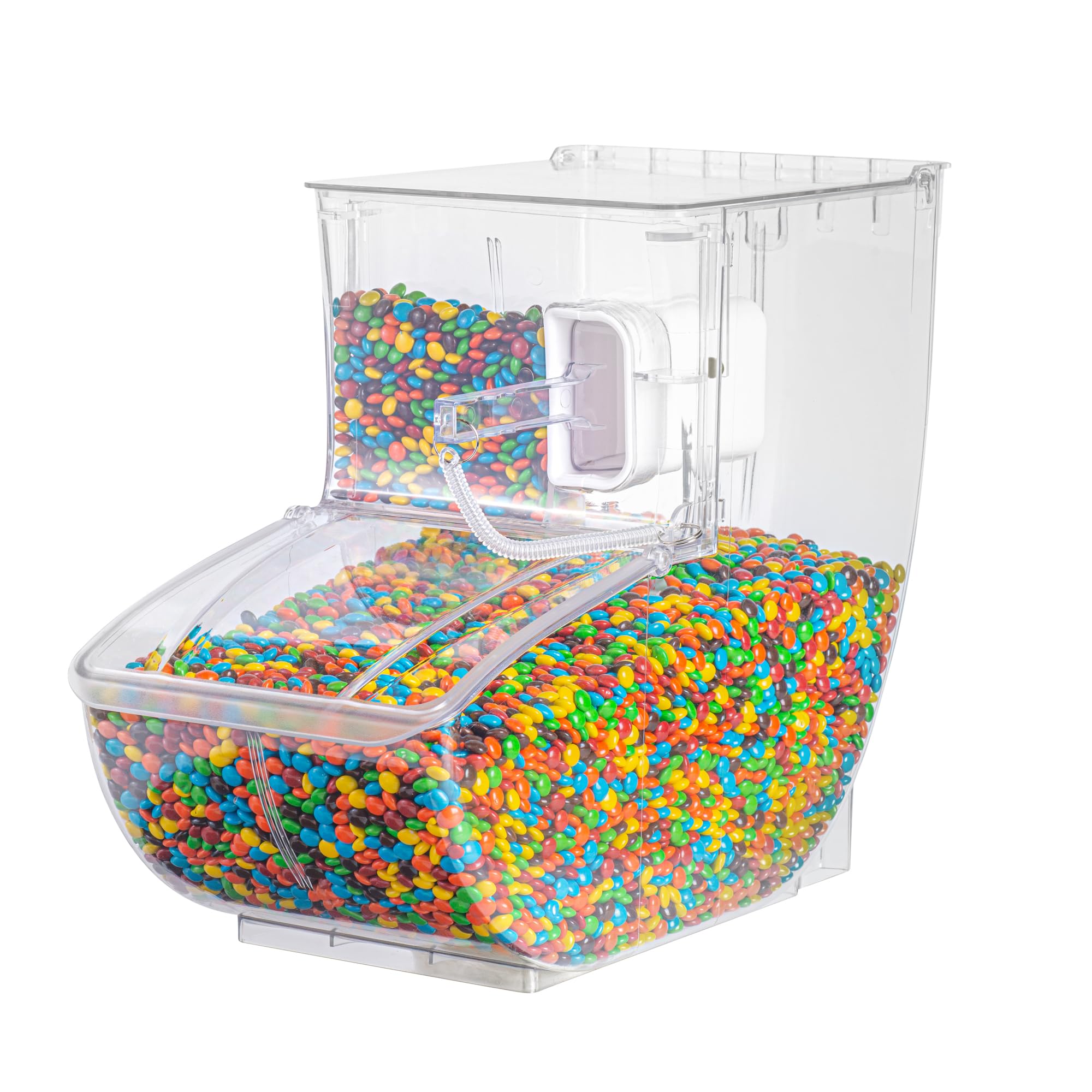 Restaurantware Plastic Bin 1 Case 3.4 Gal Shatterproof Clear Plastic Food Storage ContainerTopping Bin With Scoop Transparent Po