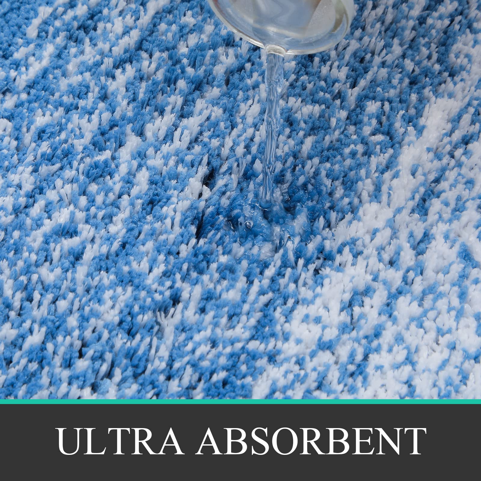 Bsmathom Bathroom Rugs Sets 4 Piece With Toilet Cover, Plush Shaggy Microfiber Bath Rugs Non Slip, Absorbent Machine Washable Ba