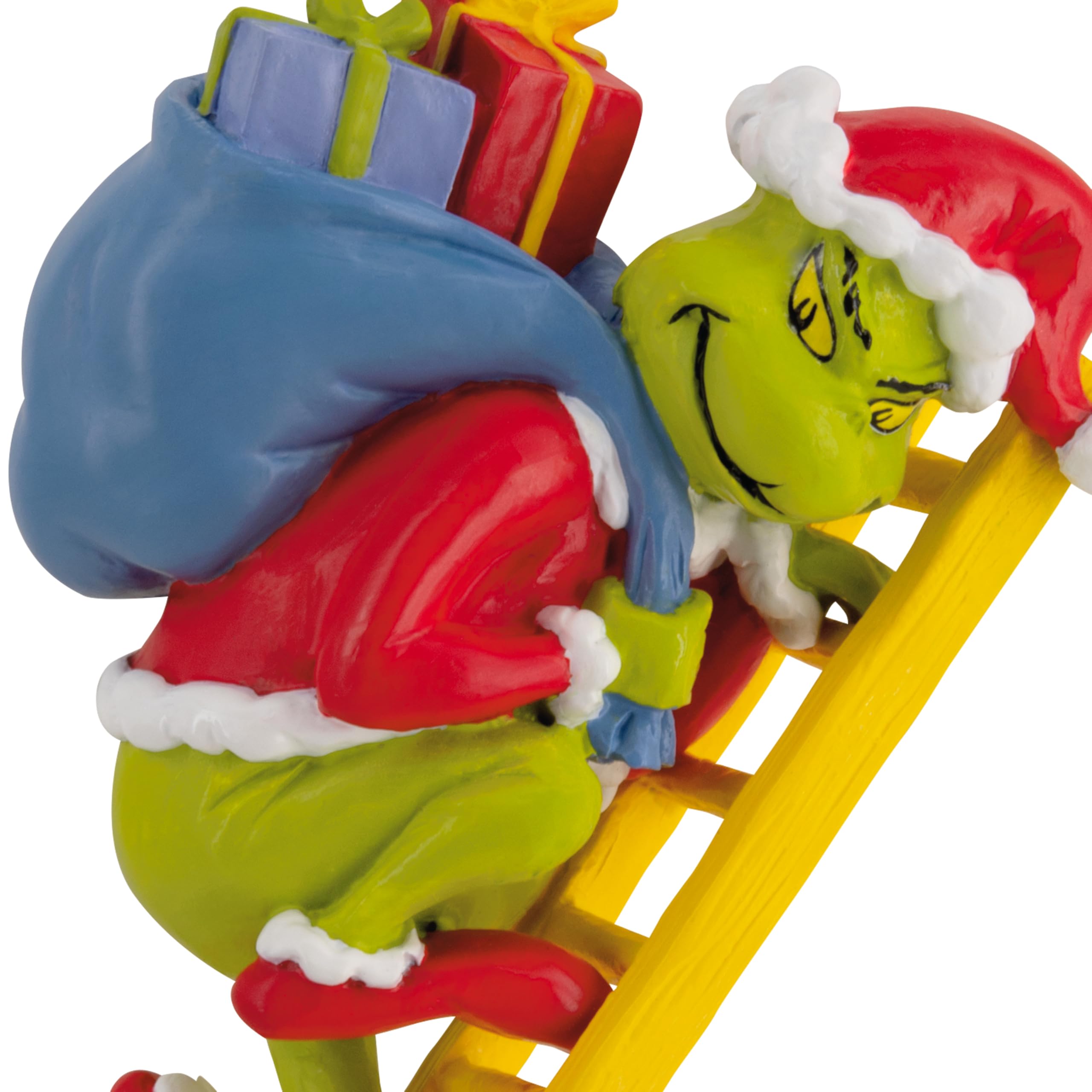Hallmark Dr. Seuss's How The Grinch Stole Christmas! Grinch on Ladder Christmas Ornament, Christmas Movie Gifts