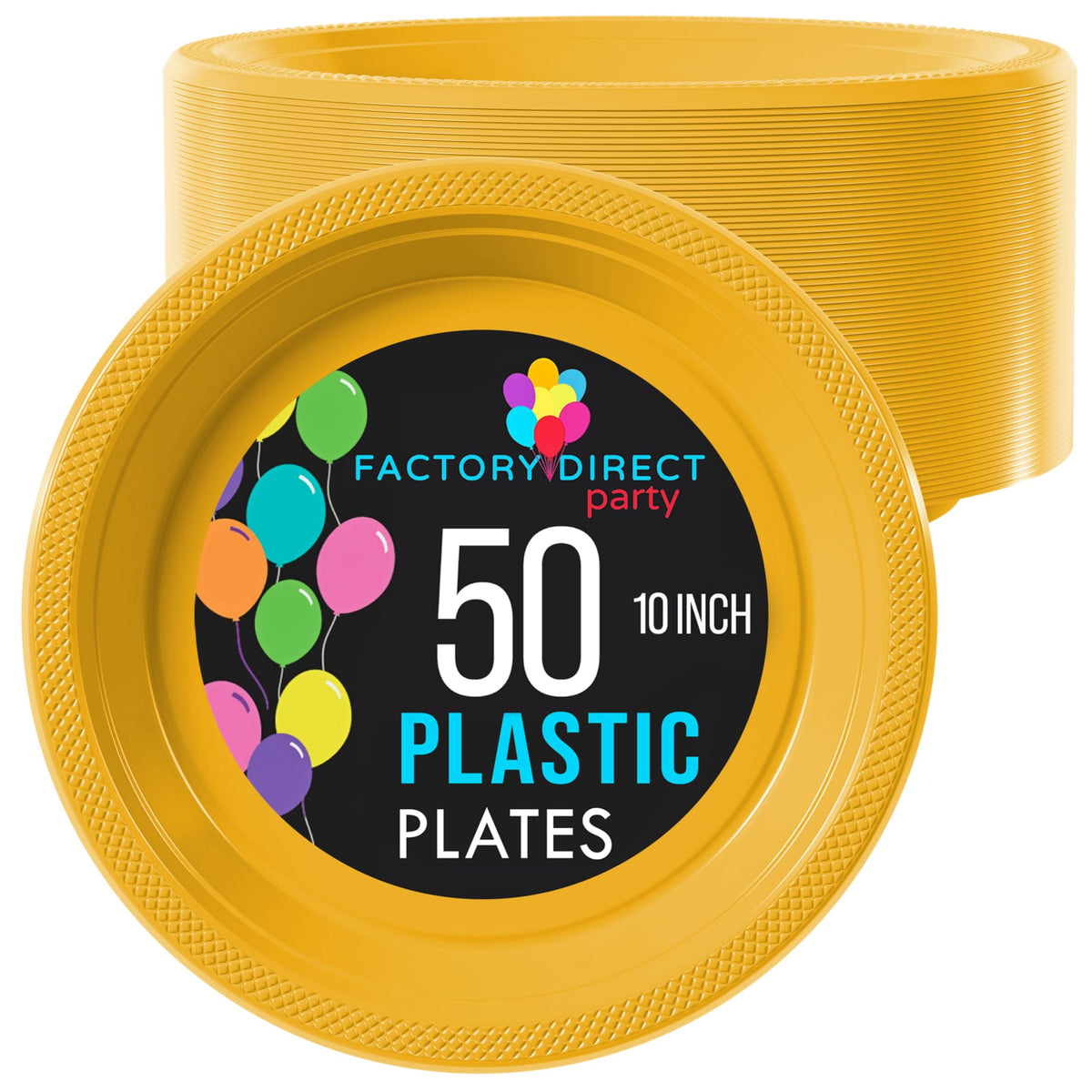 Exquisite Yellow Plastic Plates For Party 10 Yellow Disposable Plates For Party Supplies 50 Pcs Disposable Dinner Plate Heavy