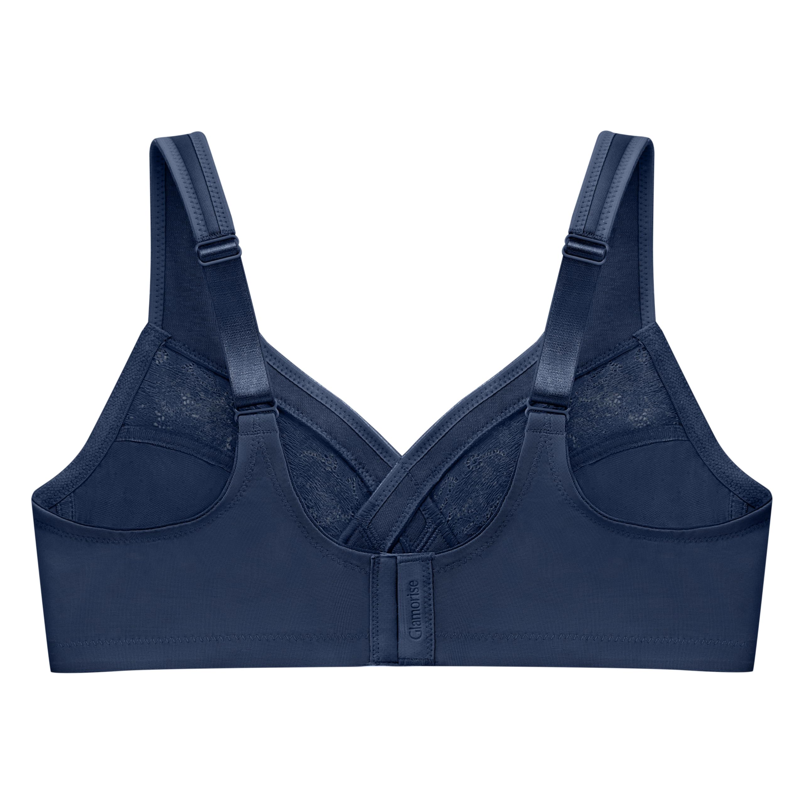 Glamorise Full Figure Plus Size Magiclift Minimizer Bra Wirefree 1003 Blue