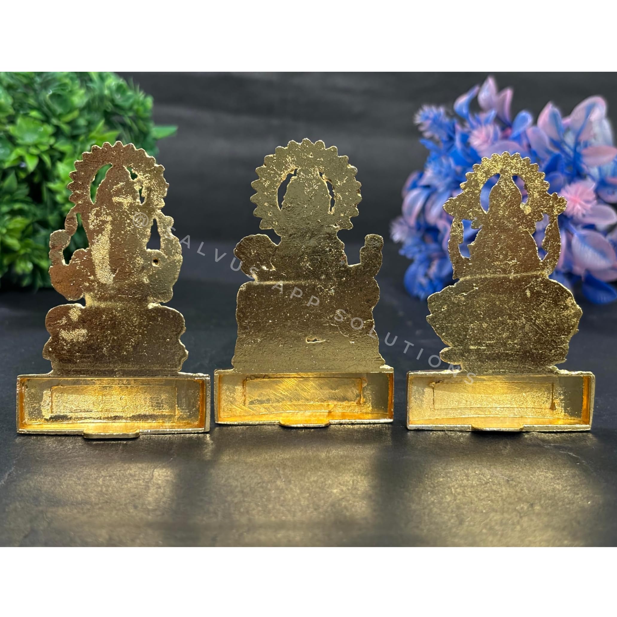 Salvus App Solutions Metal Laxmi Ganesh Kuber Idol - Diwali Prosperity Set - Enhance Your Festivities With This Divine Set, Perf