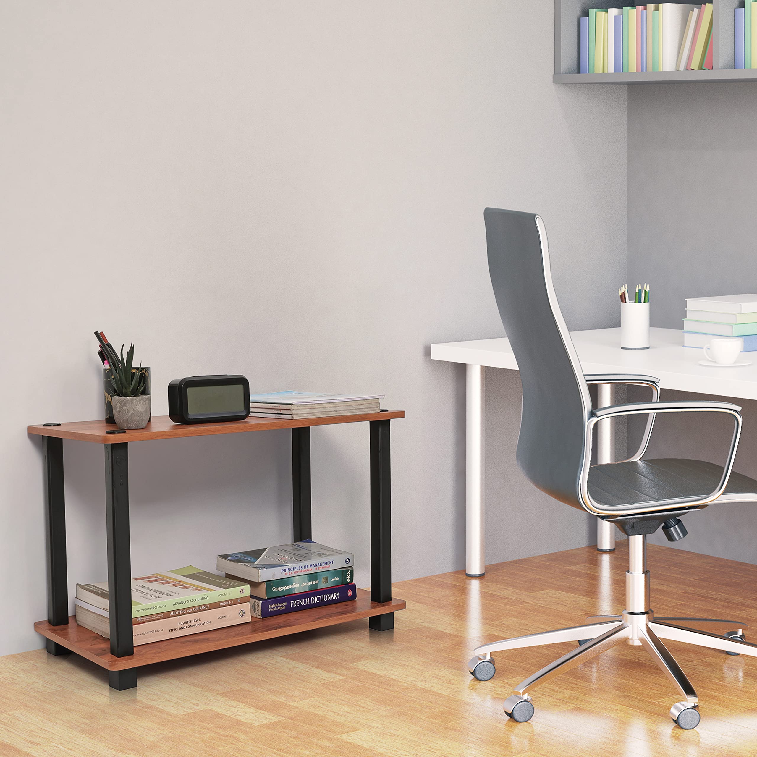 Livzing 2 Tier Diy Turn N Tube Wooden End Table/Side Table/Bedside Table/Shoe Rack For Living Room,Kitchen,Bedroom,Home, Office