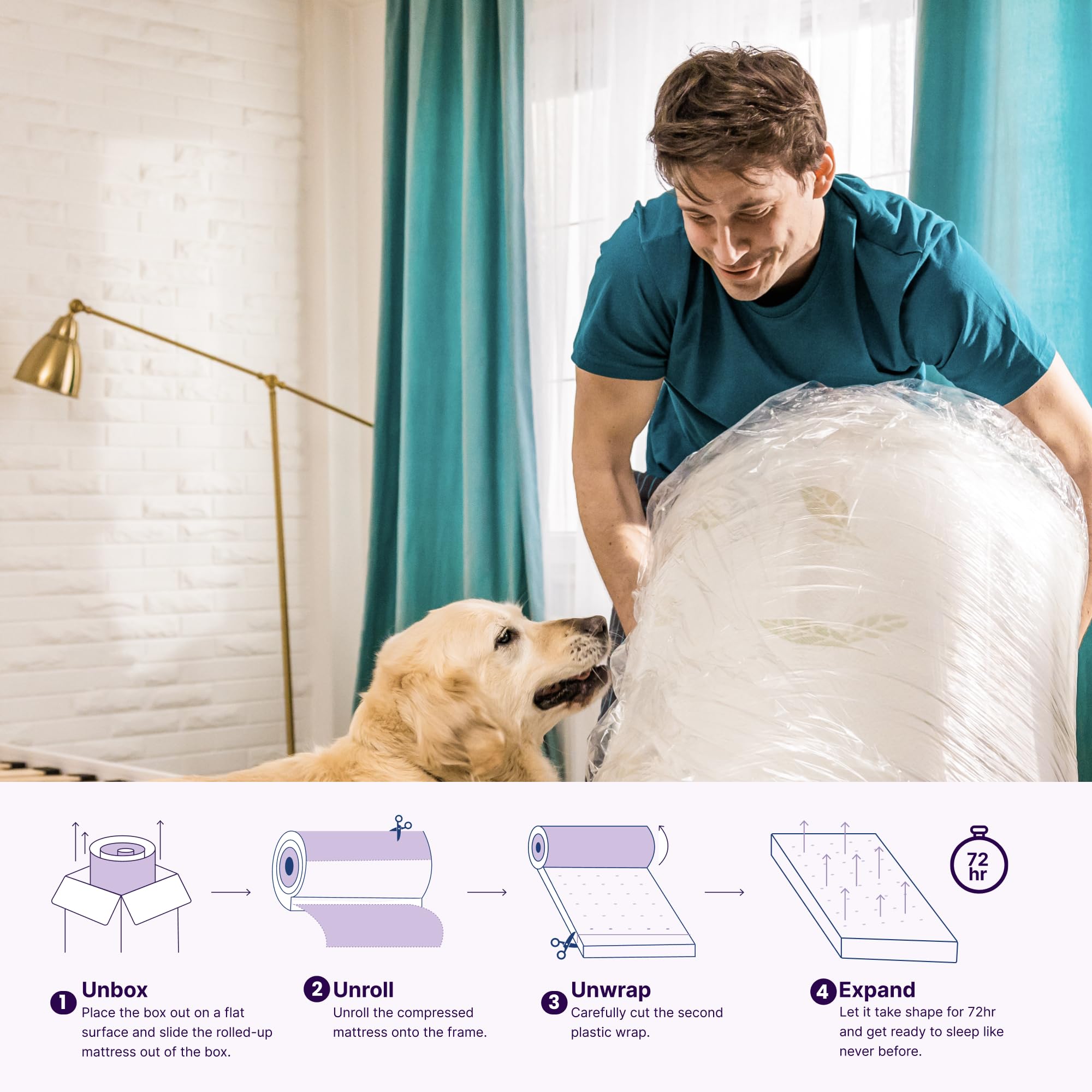 Napqueen Twin Xl Size Mattress, 8 Inch Anula Green Tea Infused Memory Foam Mattress, Twin Xl Size Mattress Bed In A Box, Certipu
