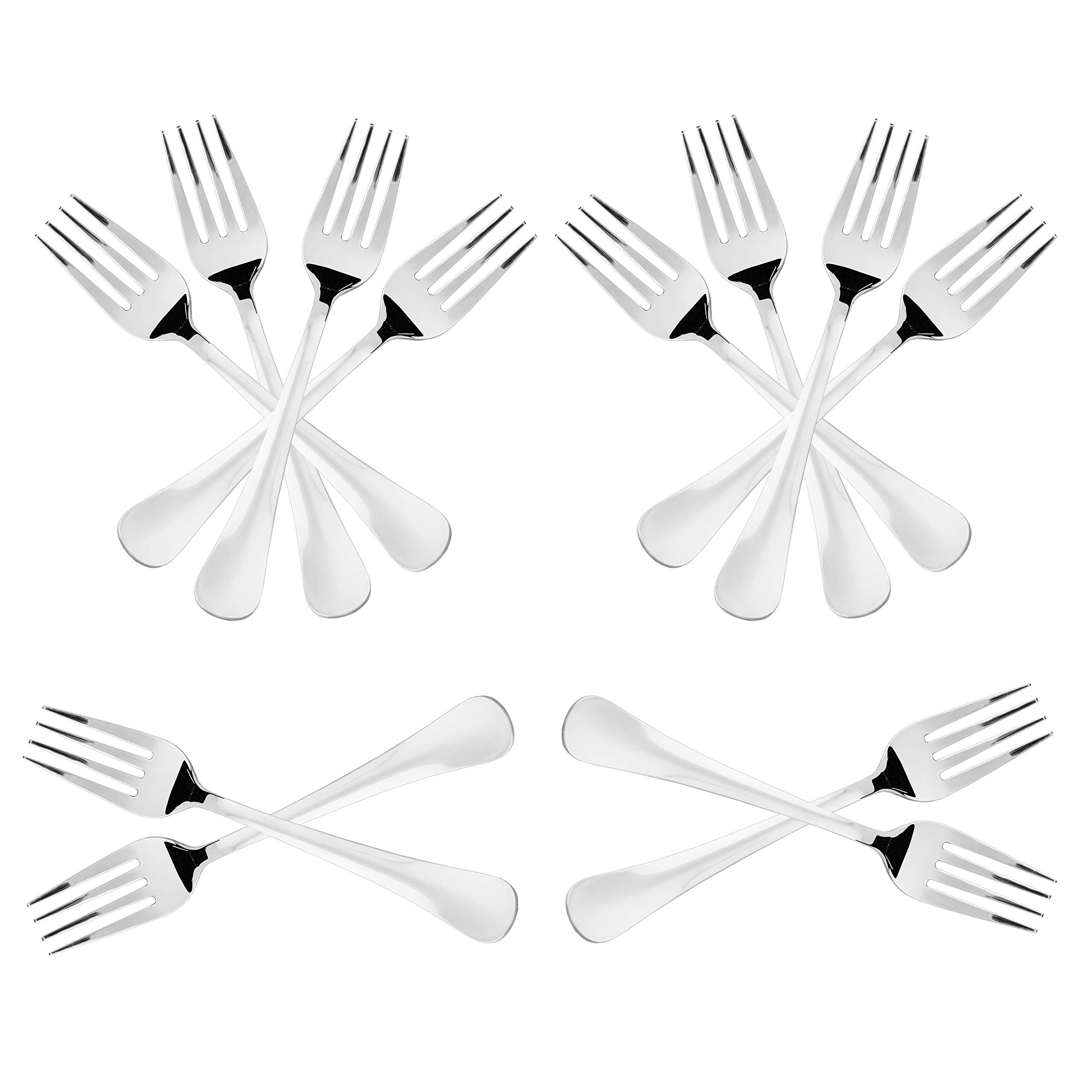 Sumeet Stainless Steel Premium Quality Baby/Medium Forks Set Of 12 Pc - (15.5Cm L) (1.6Mm Thick)