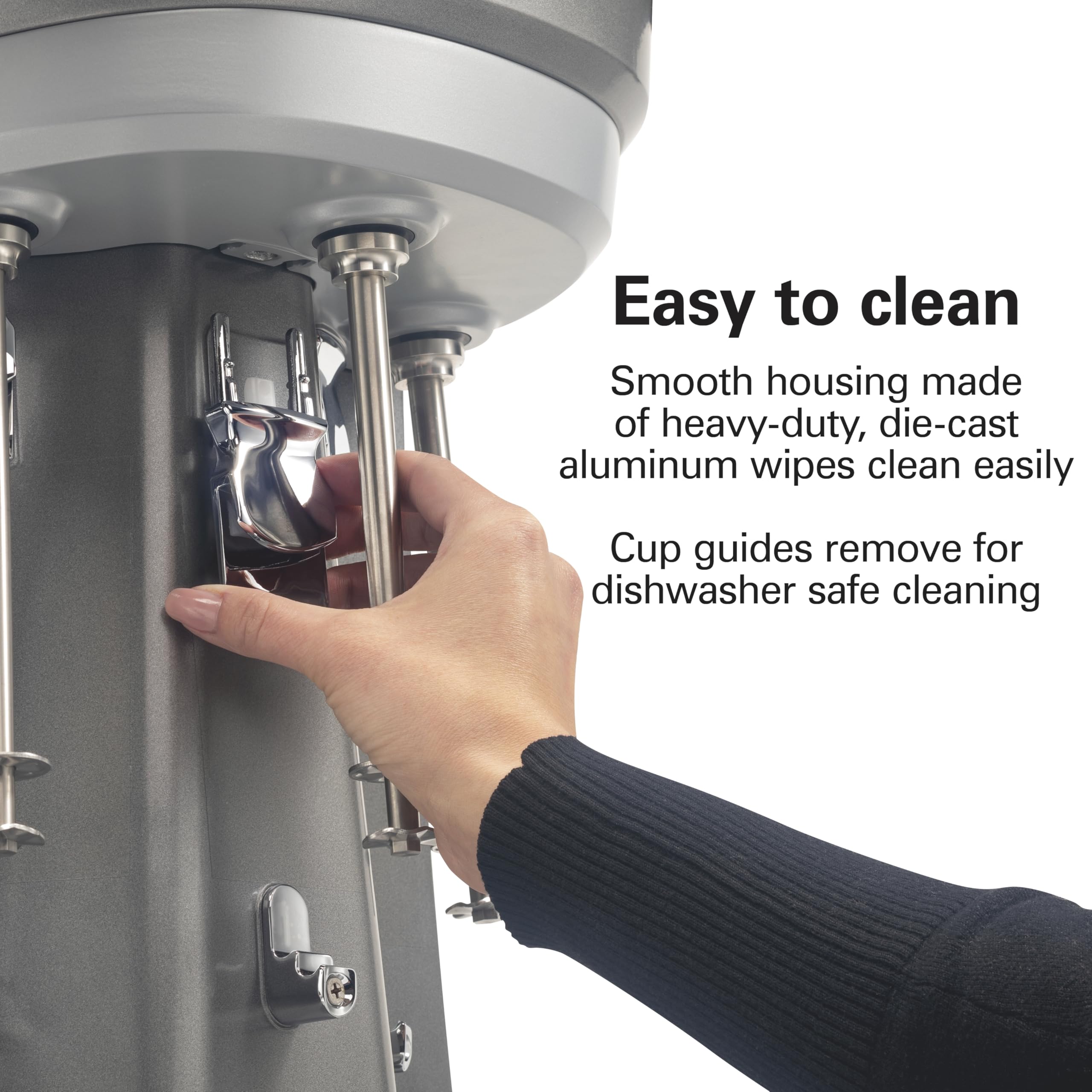 Hamilton Beach Hmd400 120V Triple Spindle Commercial Drink Mixer, Grey