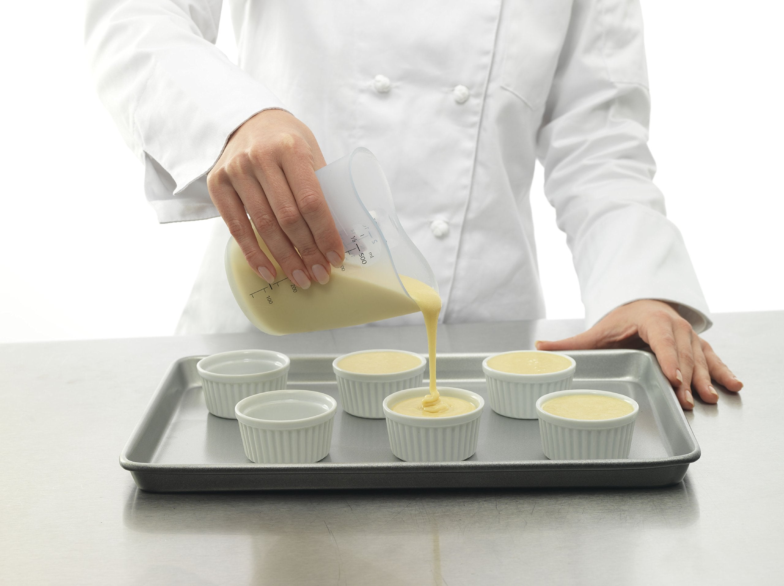 Isi Basics Measuring Set Of 3 Silicone Flexible Measuring Cup, Translucent