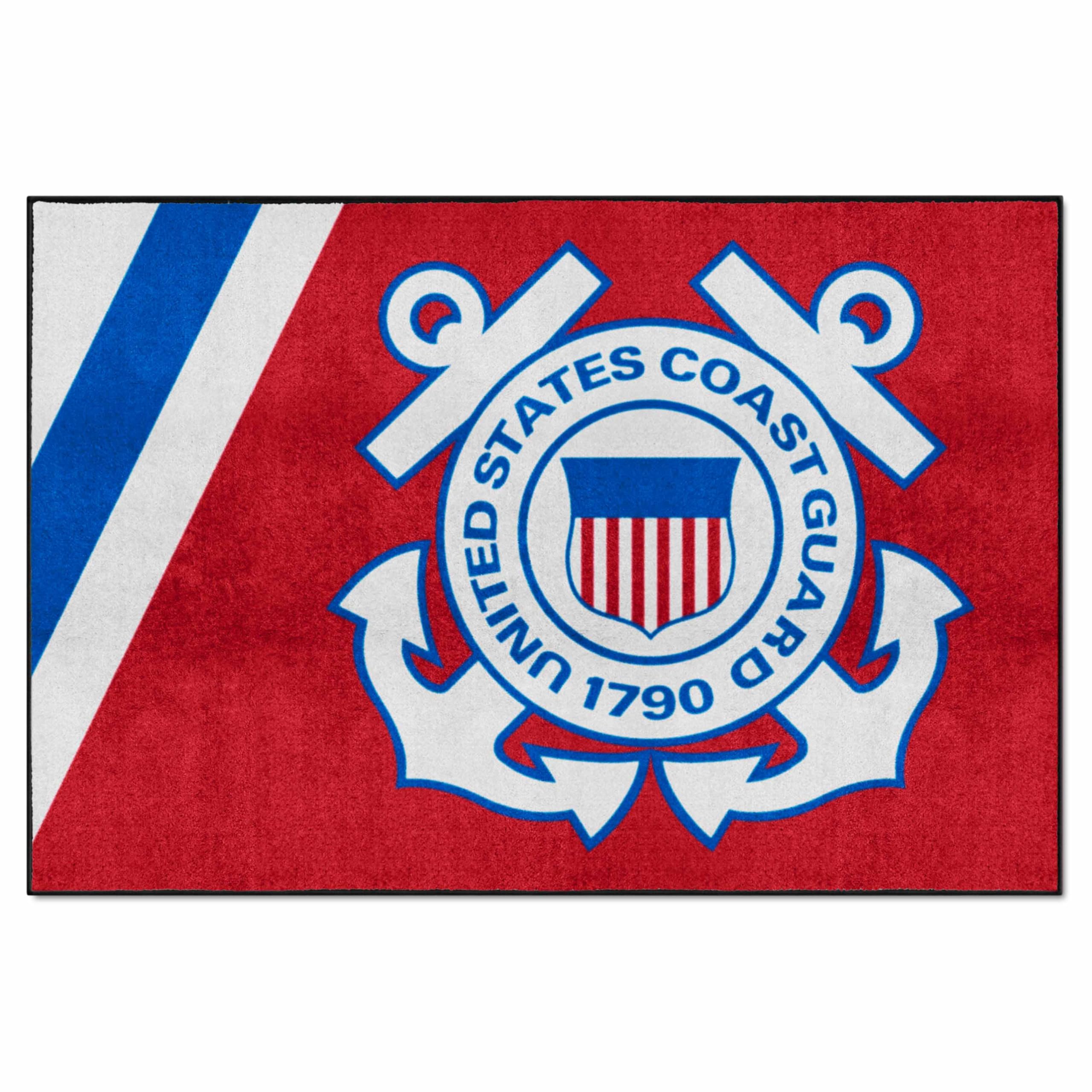 FANMATS 9554U.S. Coast Guard 5ft. x 8 ft. Plush Area Rug