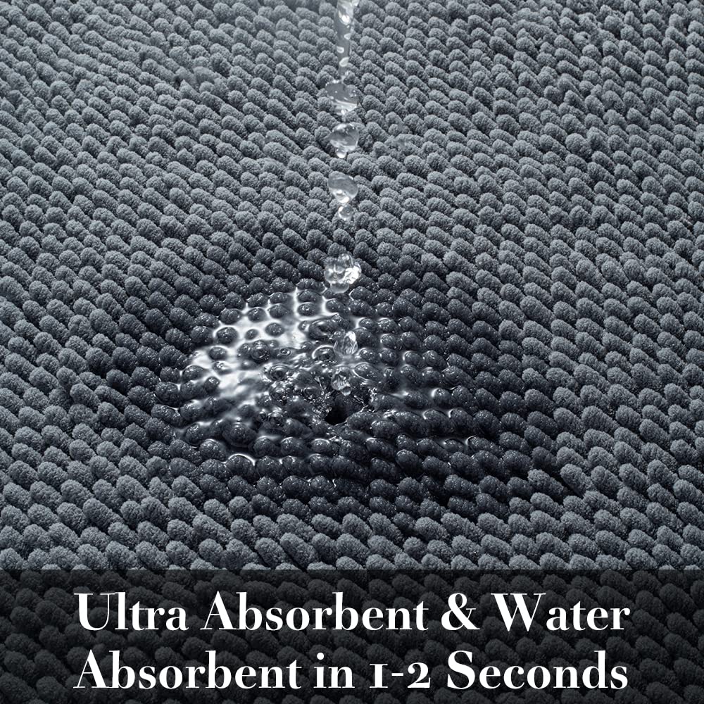 Sonoro Kate Bathroom Rug 32''  20'', Non-Slip Bath Mat,Soft Cozy Shaggy Thick Chenille Bath Rugs For Bathroom,Plush Rugs For Bat