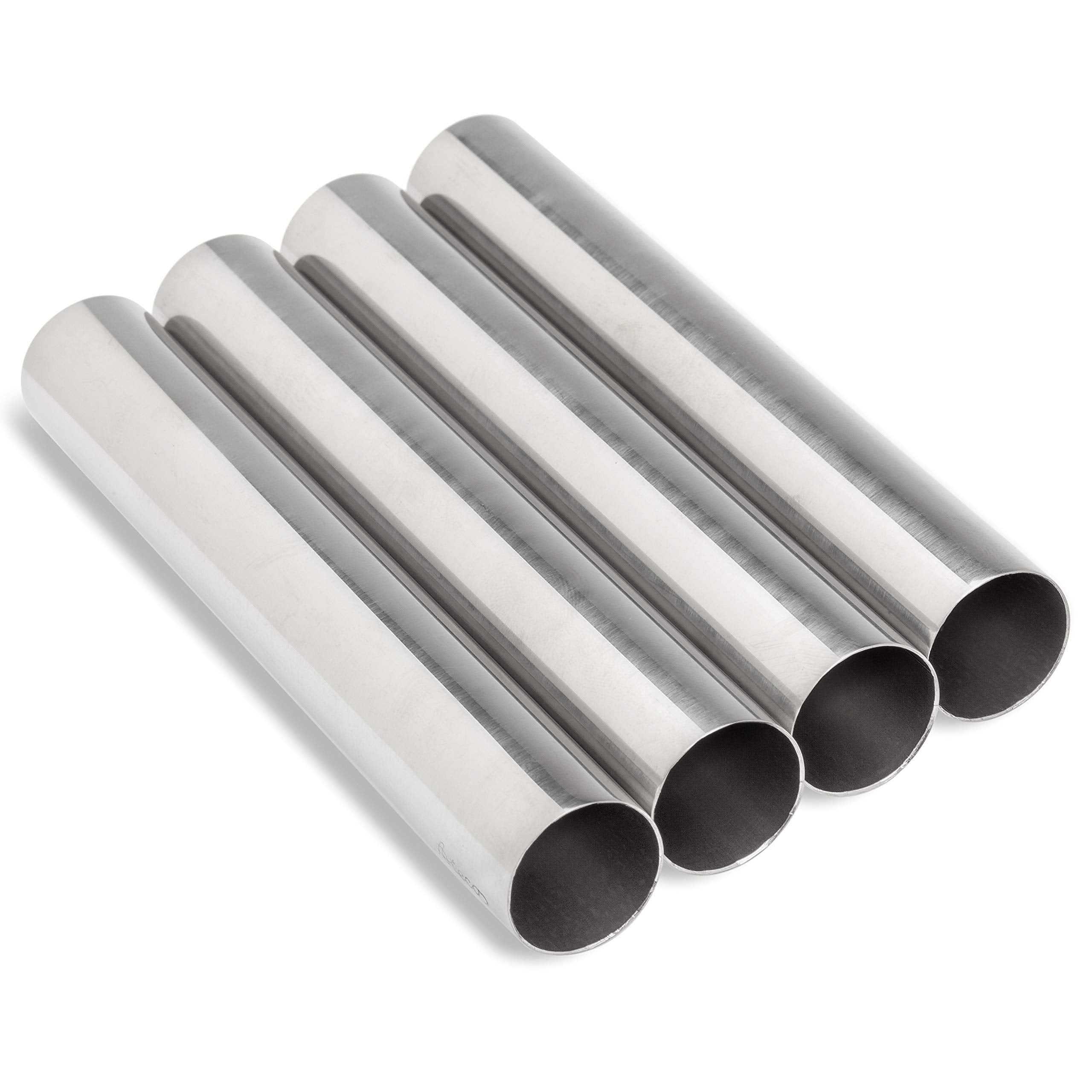 Ateco Cannoli Kit, Includes 4 Stainless Steel Cannoli Forms & Authentic Italian Recipe, Each Form Measures 5.63 by .88-Inches Di
