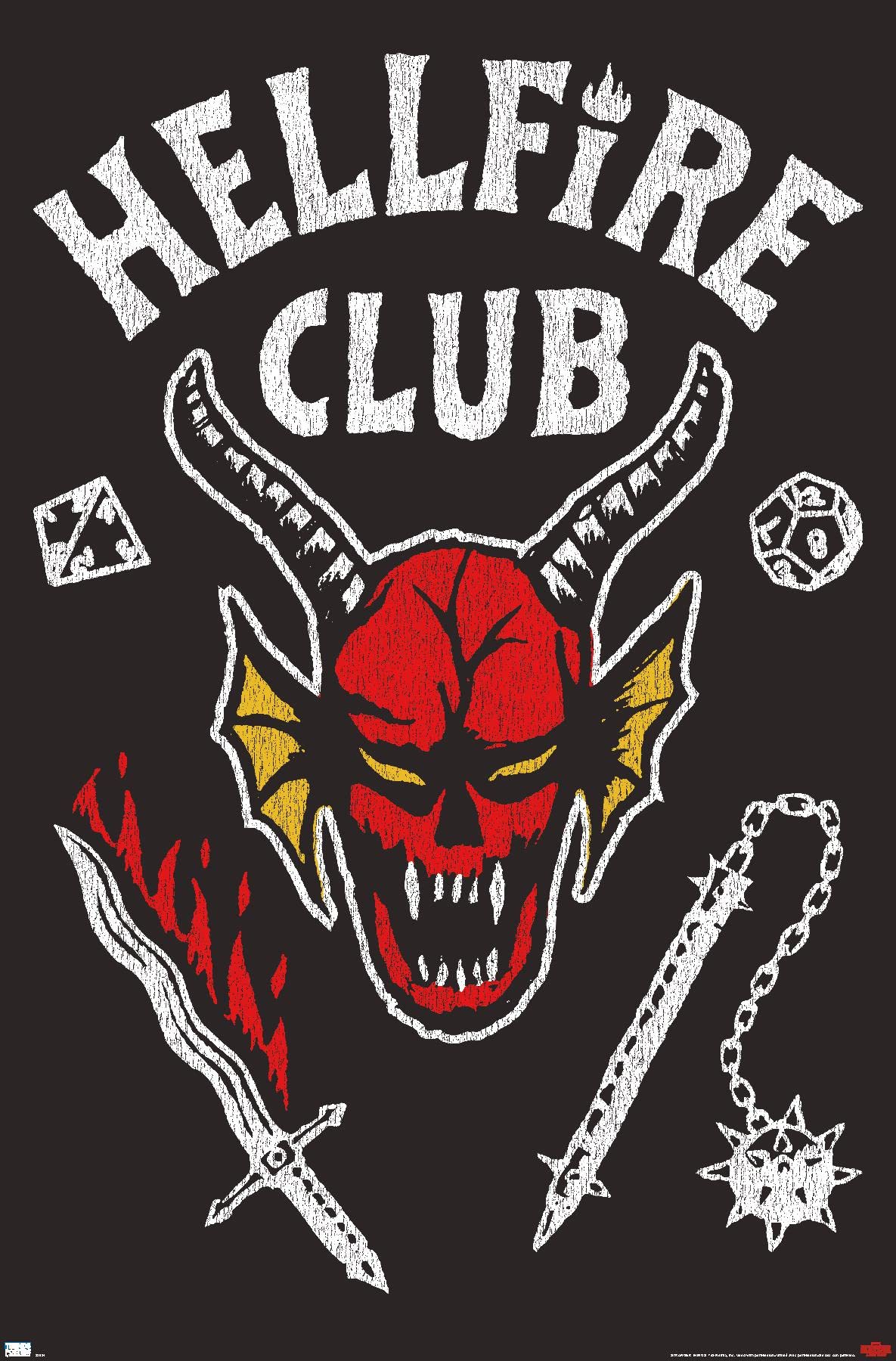 Trends International Netflix Stranger Things: Season 4 - Hellfire Club Wall Poster, 22.375'' X 34'', Unframed Version