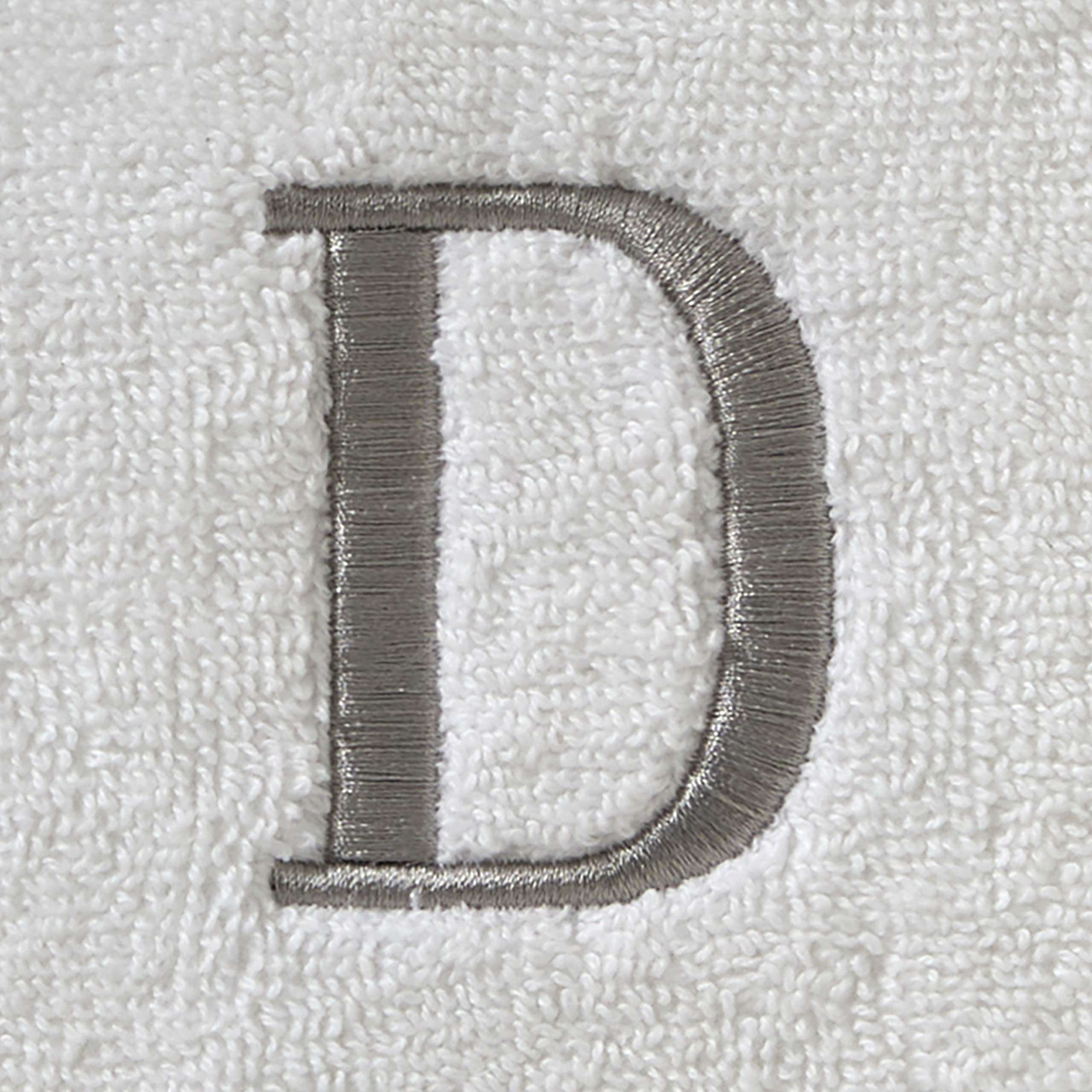 Skl Home Casual Monogram Bath Towel, D, 28X54, White