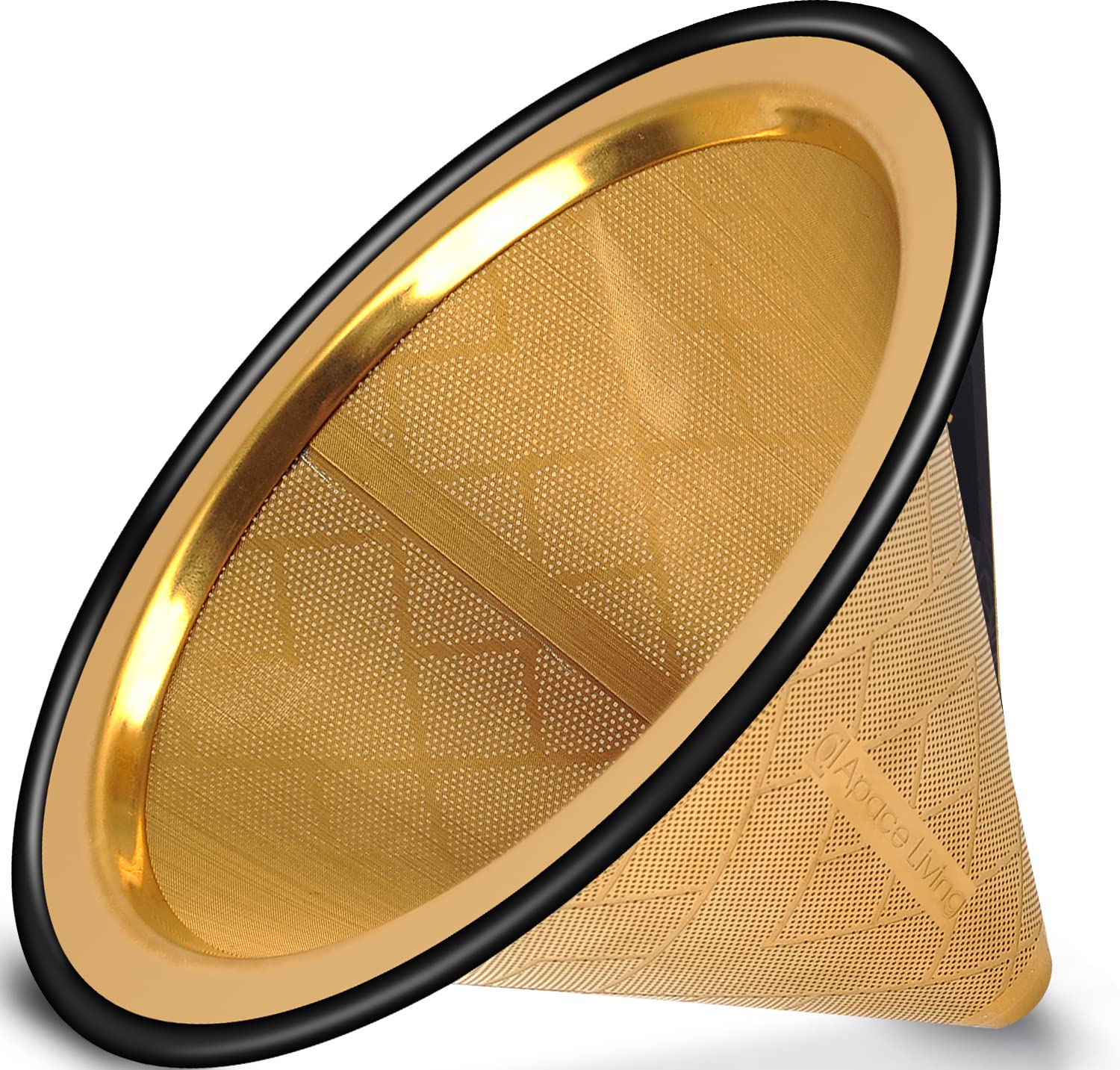 Compatible With Chemex, Hario V60 Pour Over Coffee Filter - Wide Metal Base Reusable Stainless Steel Coffee Dripper - Paperless