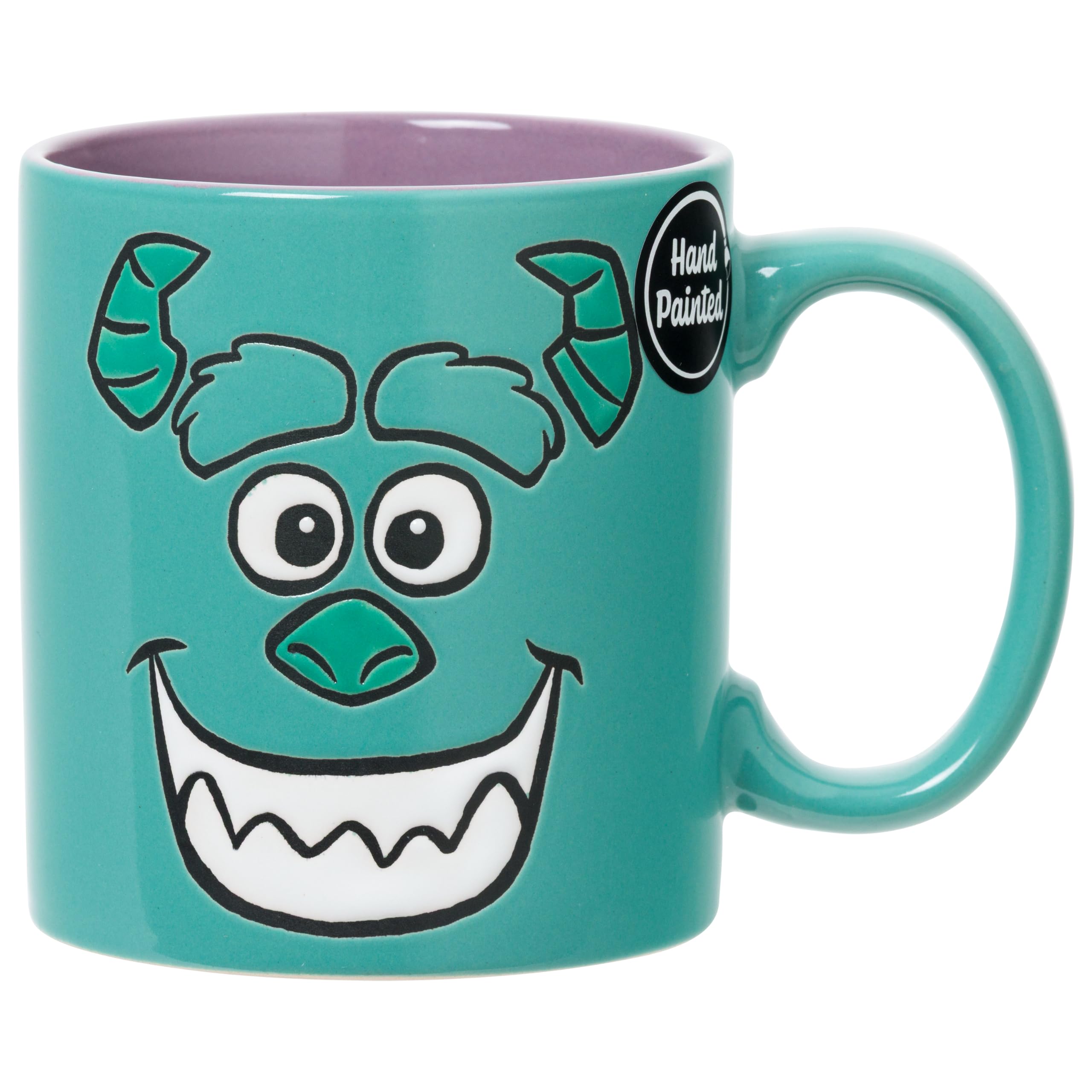 Silver Buffalo Monsters Inc Sulley, Wax Resist Ceramic Pottery Mug, 20oz