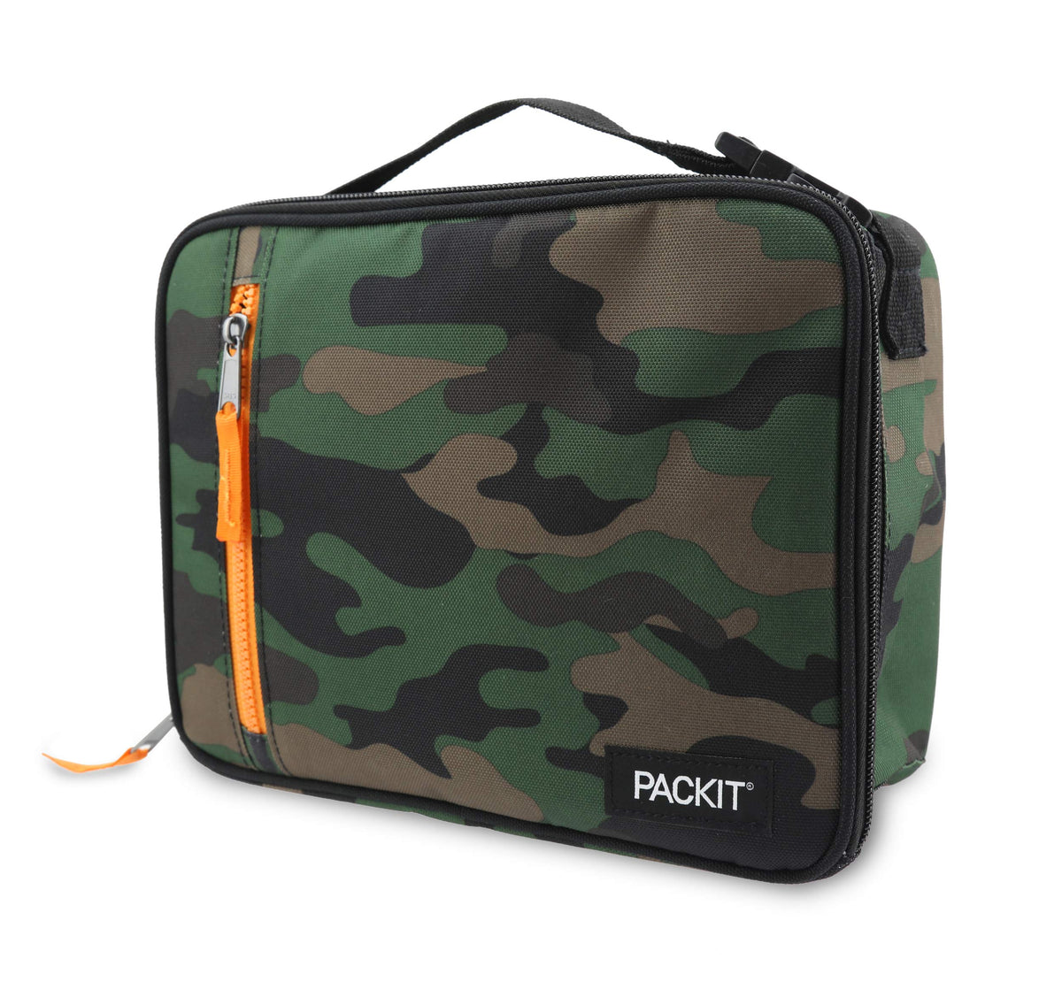 Packit Freezable Classic Lunch Box, Camo, Built With Ecofreeze Technology, Collapsible, Reusable, Zip Closure With Zip Front Poc