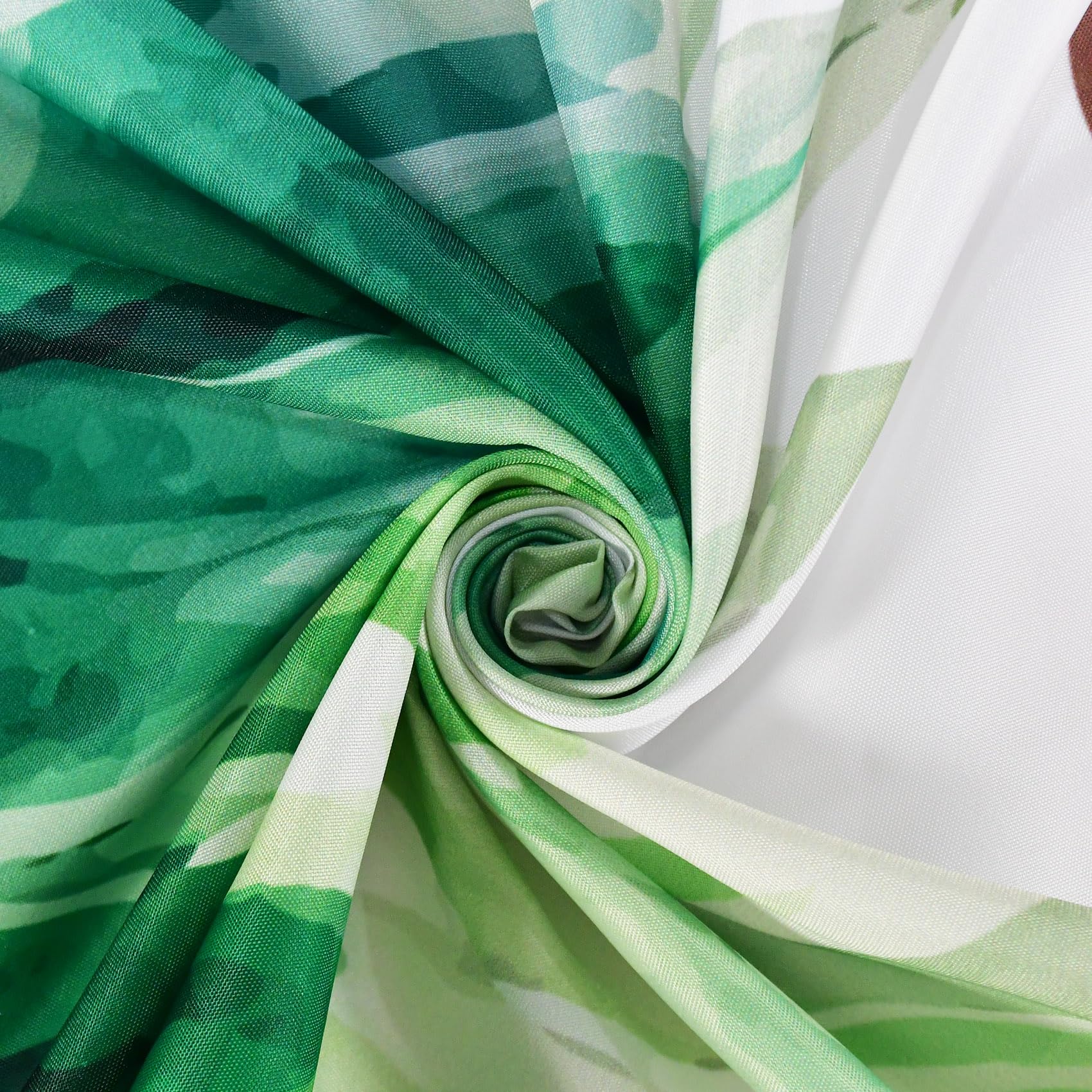 Yanutan Boho Plant Wall Shower Curtain, Spring Green Plants Flower Shower Curtain Set For Bathroom, Natural Arboretum Botanical