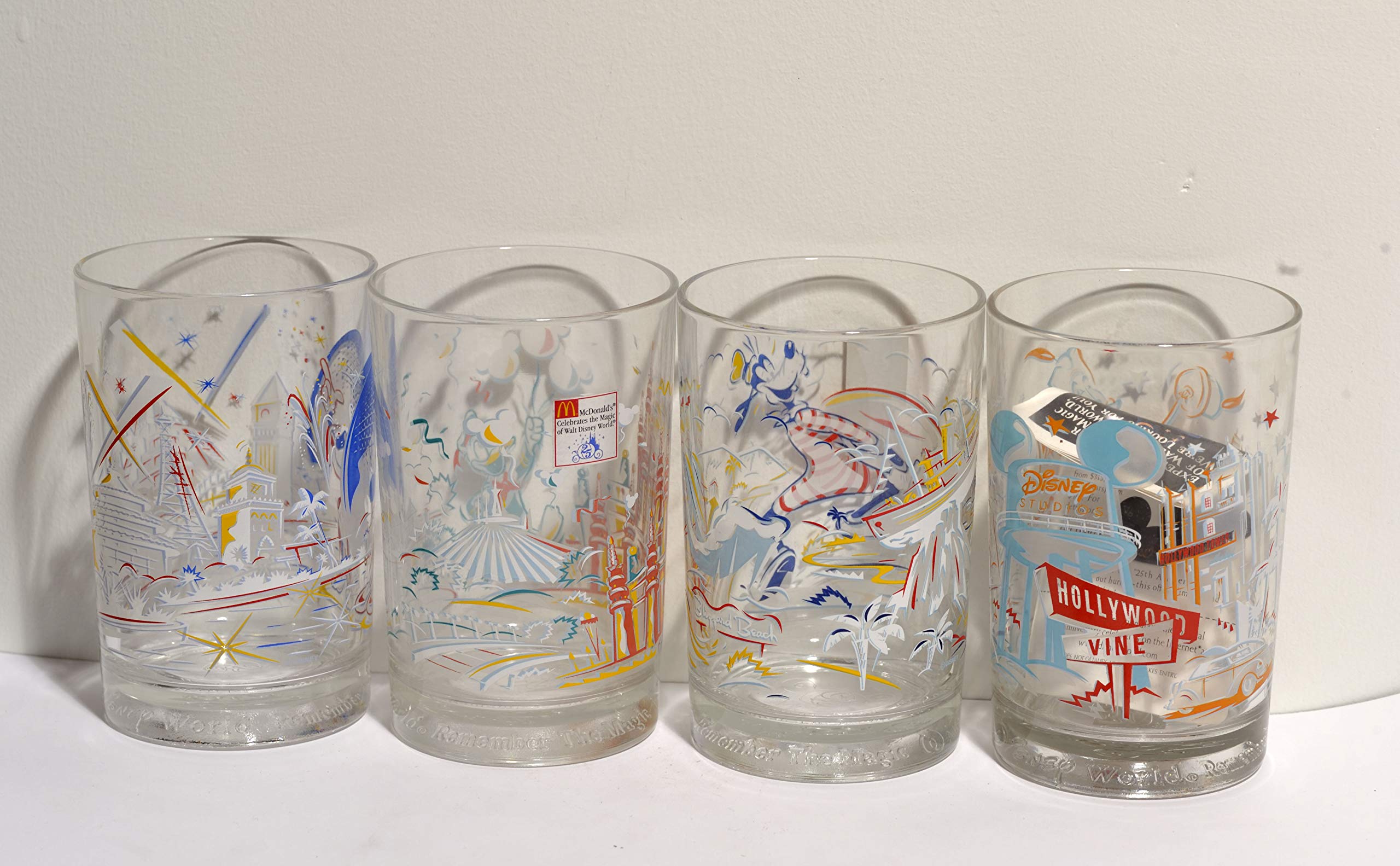 Disney McDonald's 25th Anniversary Glasses - Clear, Small Size, Collectible