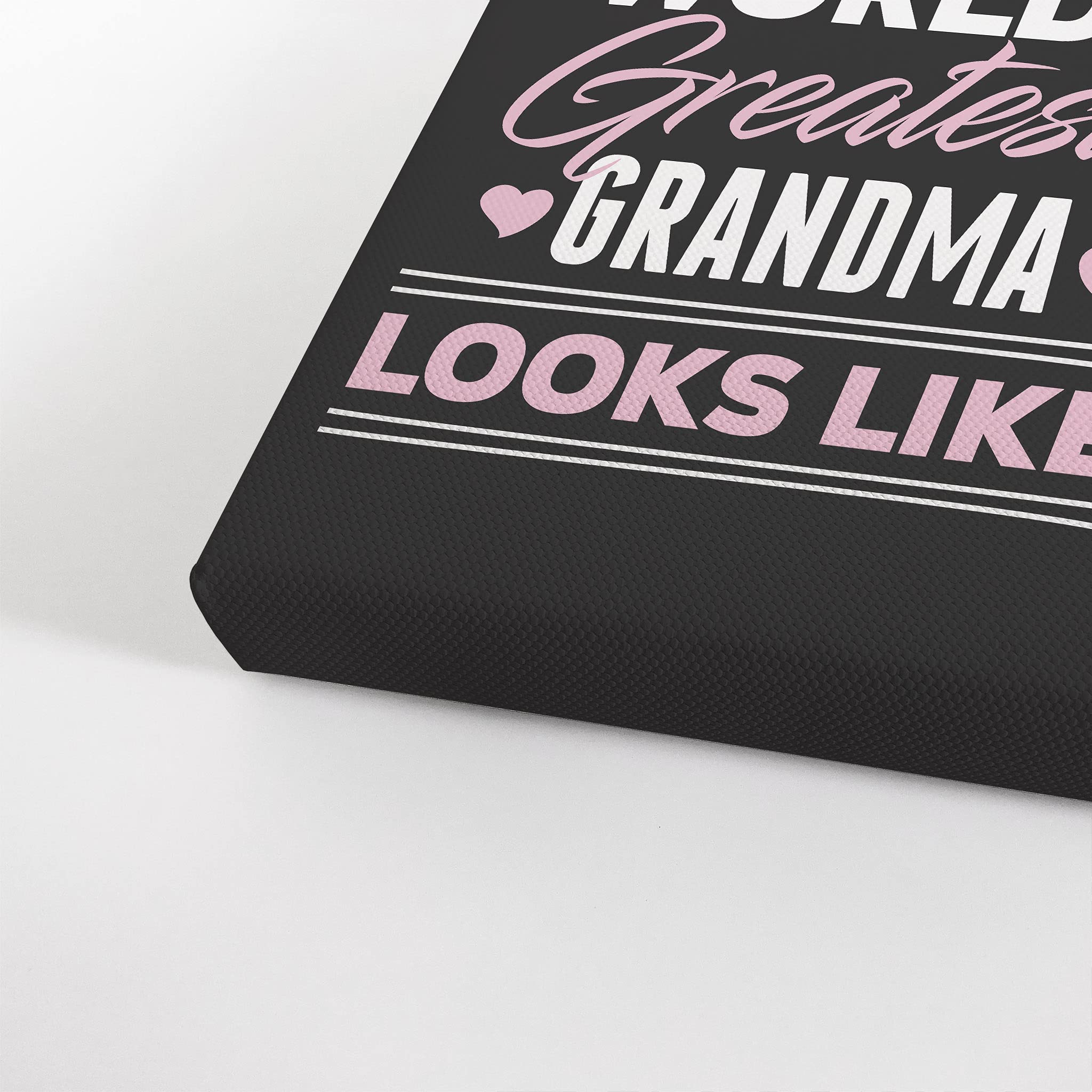 Smile Art Design Custom Photo Print Canvas Print With Your Photo Personalized Photopink World'S Greatest Grandma Personalized Gi