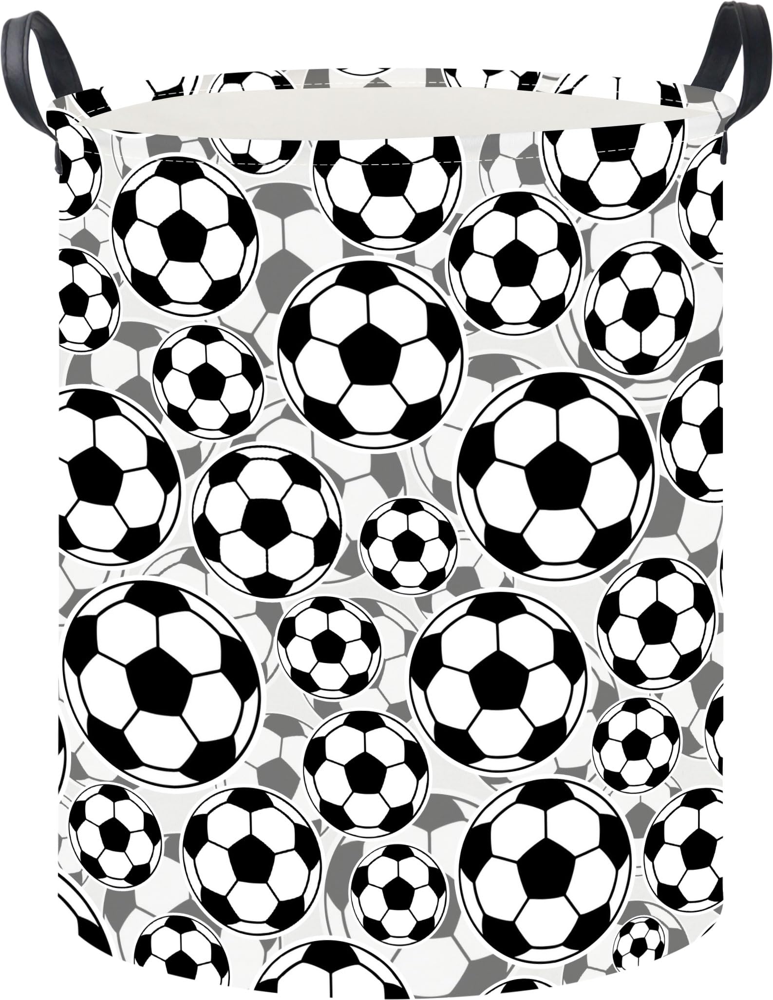 Hkec 19.7 Football Laundry Basket,Kids Dirty Clothes Hamper,Waterproof Toys Storage Bin,Room Decor,Gift Baskets,Baby Nursery Ham