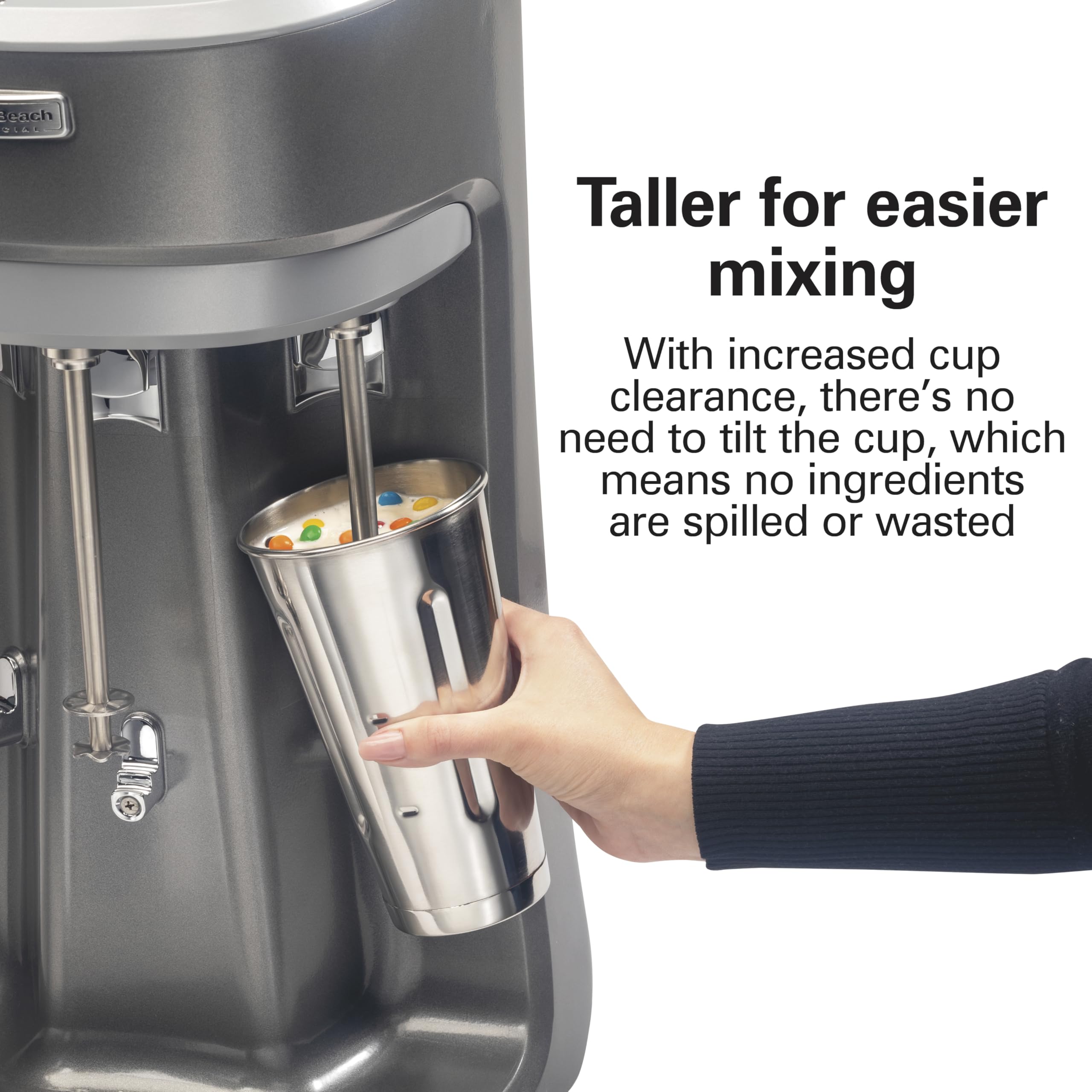 Hamilton Beach Hmd400 120V Triple Spindle Commercial Drink Mixer, Grey