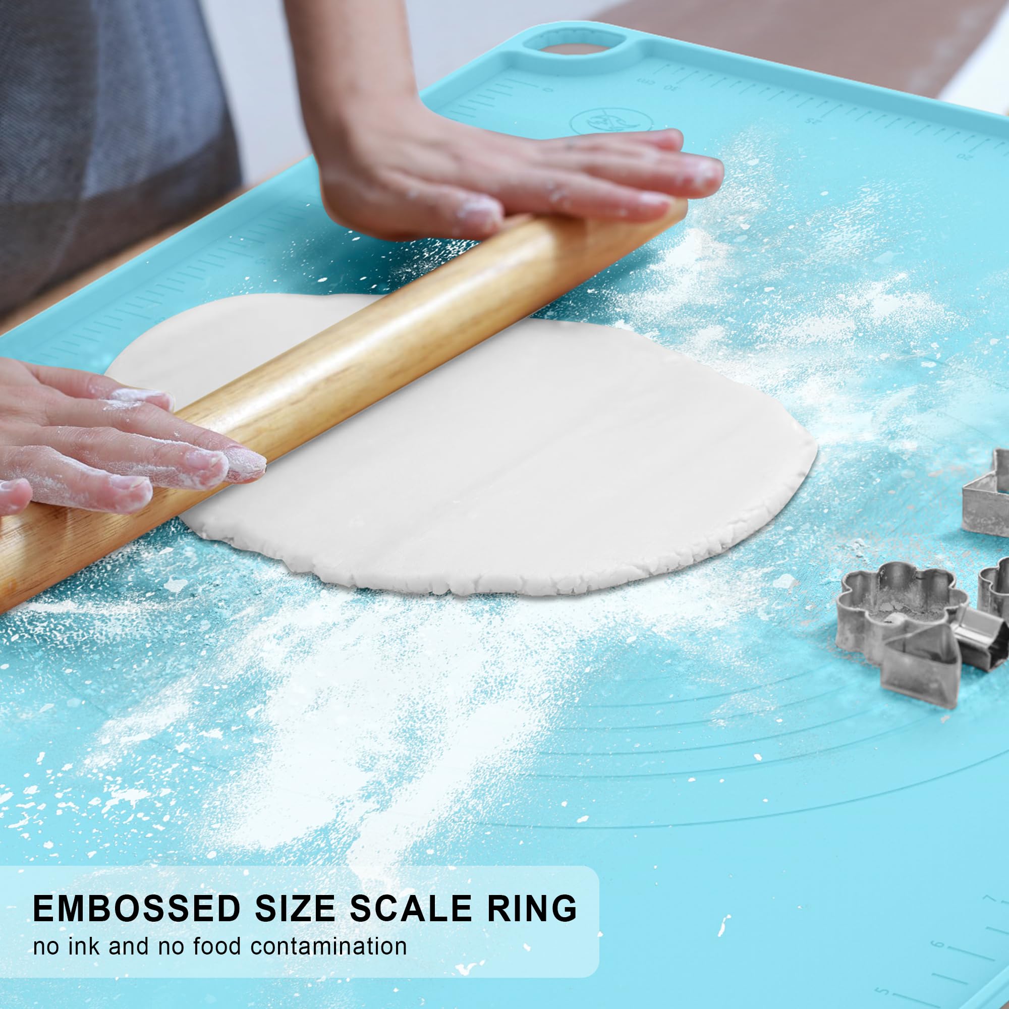 Silicone Baking Mat, Pastry Mat With Measurements, Silicone Mat For Rolling Dough, Non-Stick Baking Sheet, Dough Rolling Mat For