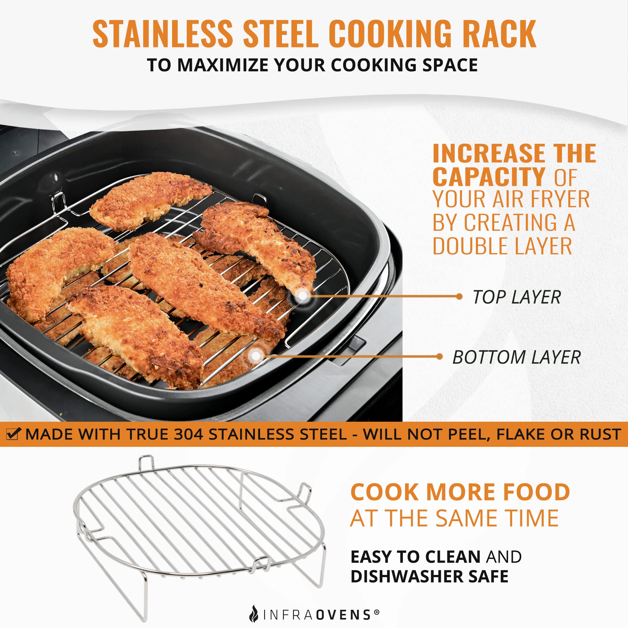 Air Fryer Accessories Compatible With Gowise, Chefman, Cozyna, Insignia, Kalorik, Gourmia, Nuwave, Paula Deen + More, Air Fryer