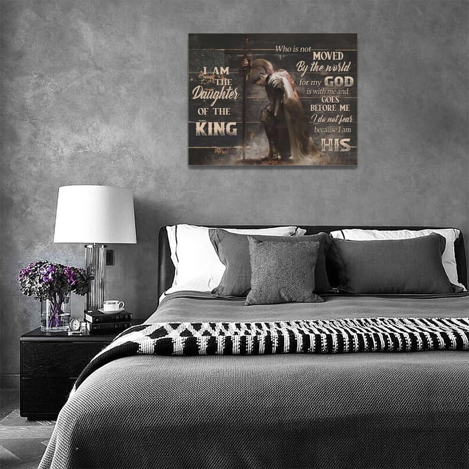 Taimeng Warrior Motivational Wall Art Scripture Bible Verses Pictures Christian Decor For Women Girls Quotes Canvas Prints Paint