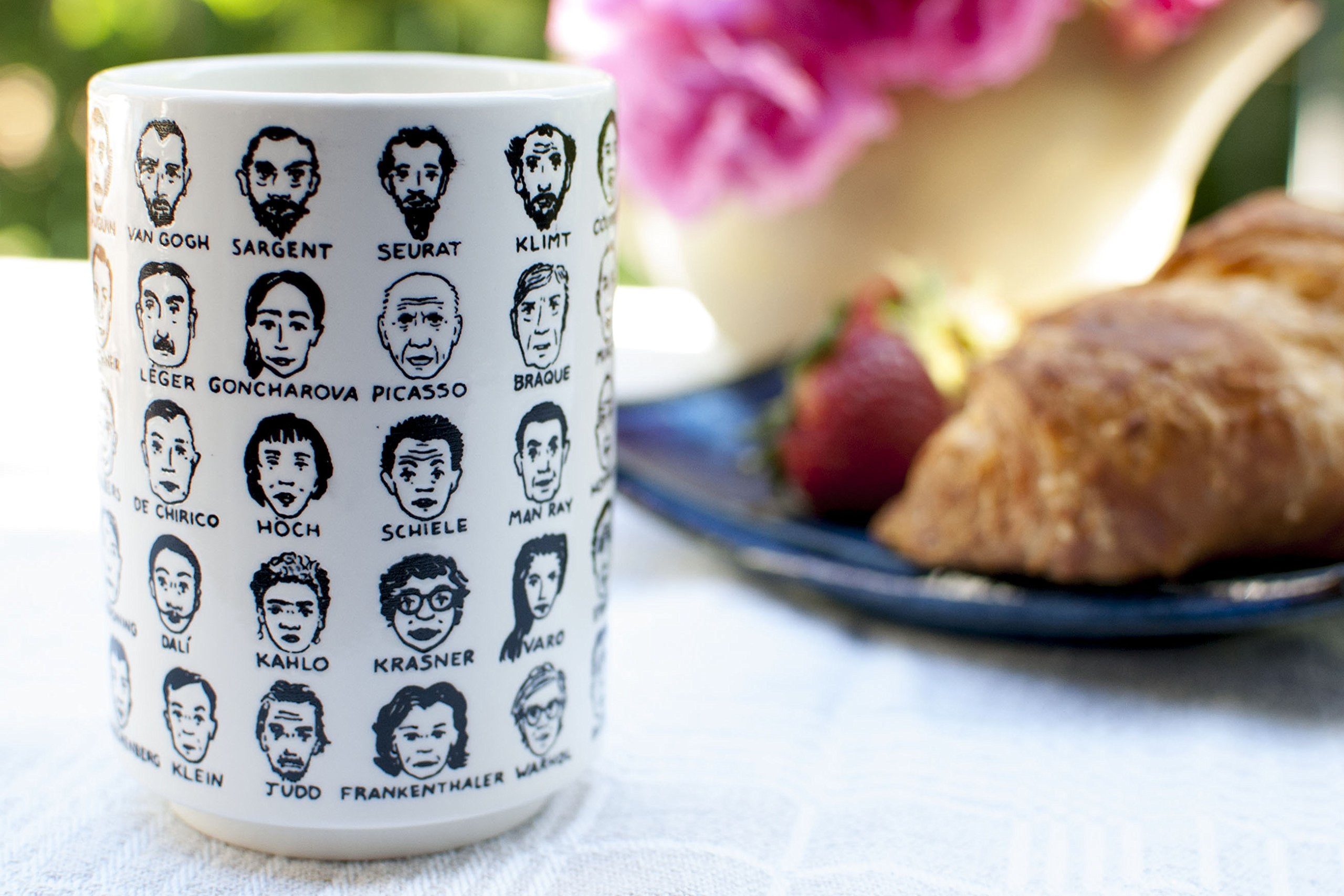 It'S Hard To Get A Handle On Modern Art - Porcelain Tea Cup Featuring 65 Artists