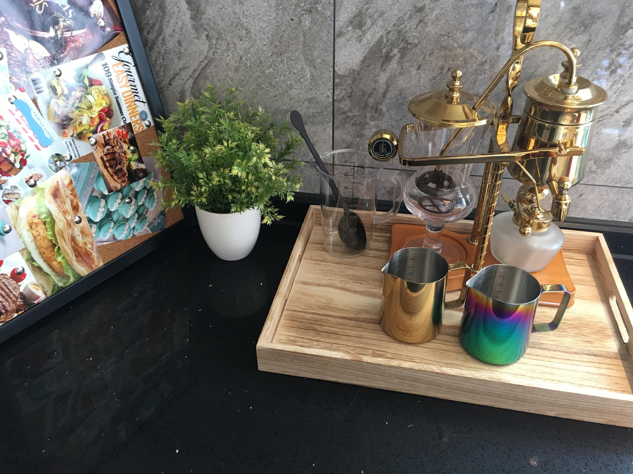 Joytata Milk Frothing Pitcher 12Oz Stainless Steel Pitcher Perfect For Latte Art,Espresso Maker,Cappuccino Maker-18/8 Stainless