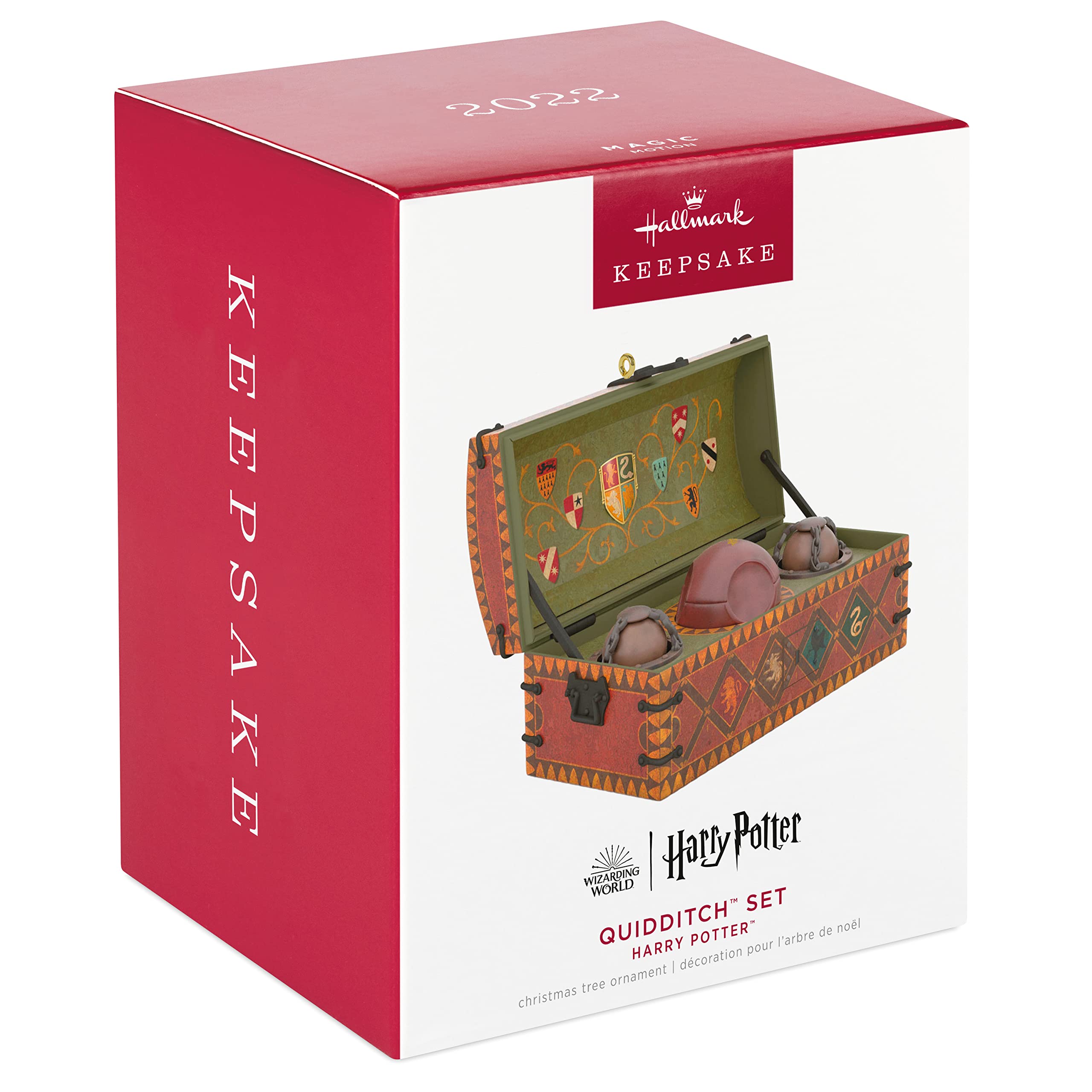 Hallmark Keepsake Plastic Christmas Ornament 2022, Harry Potter Quidditch Set with Motion