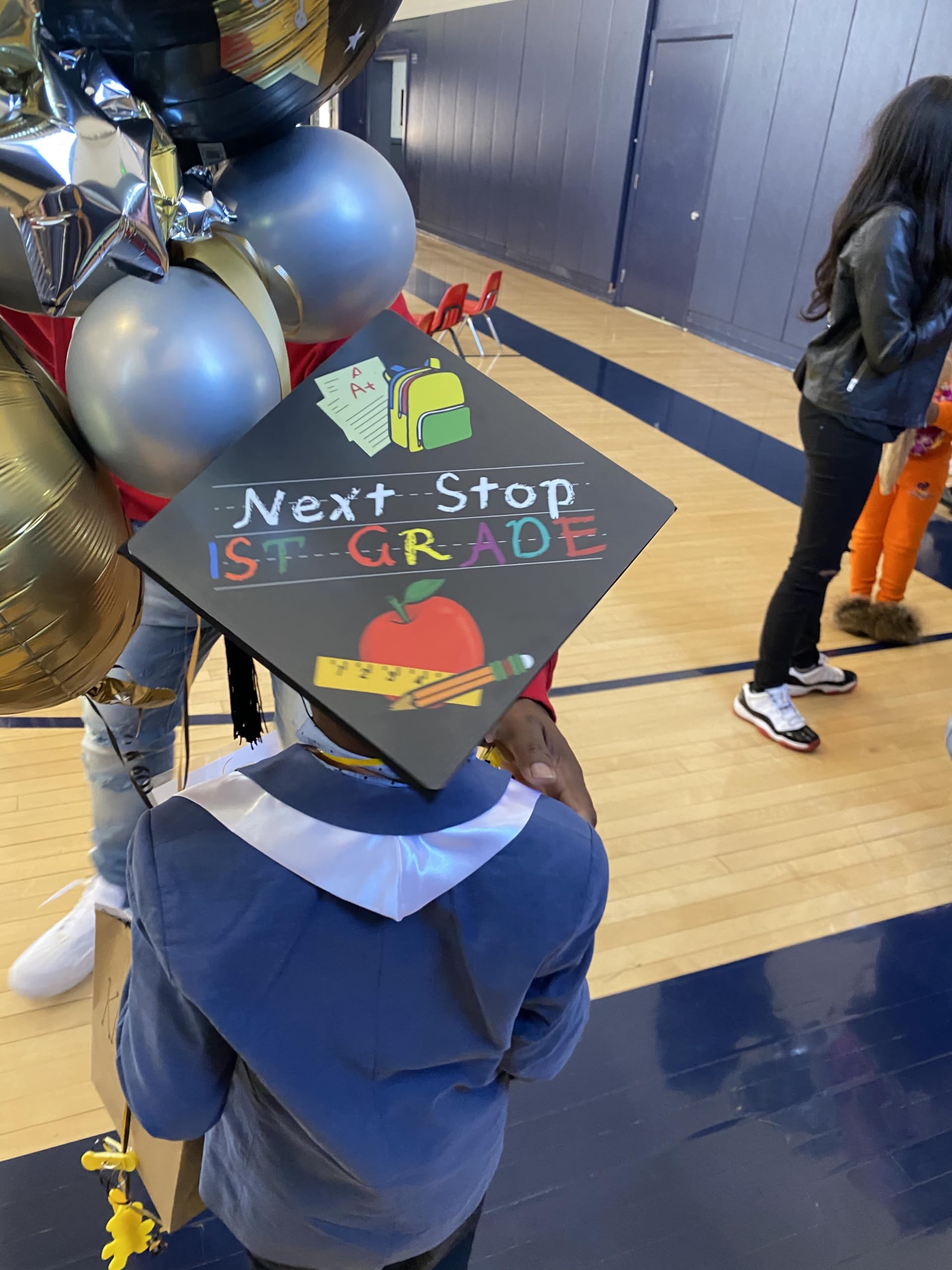 Tassel Toppers Next Stop First Grade Grad Cap (Topper + Grad Cap)