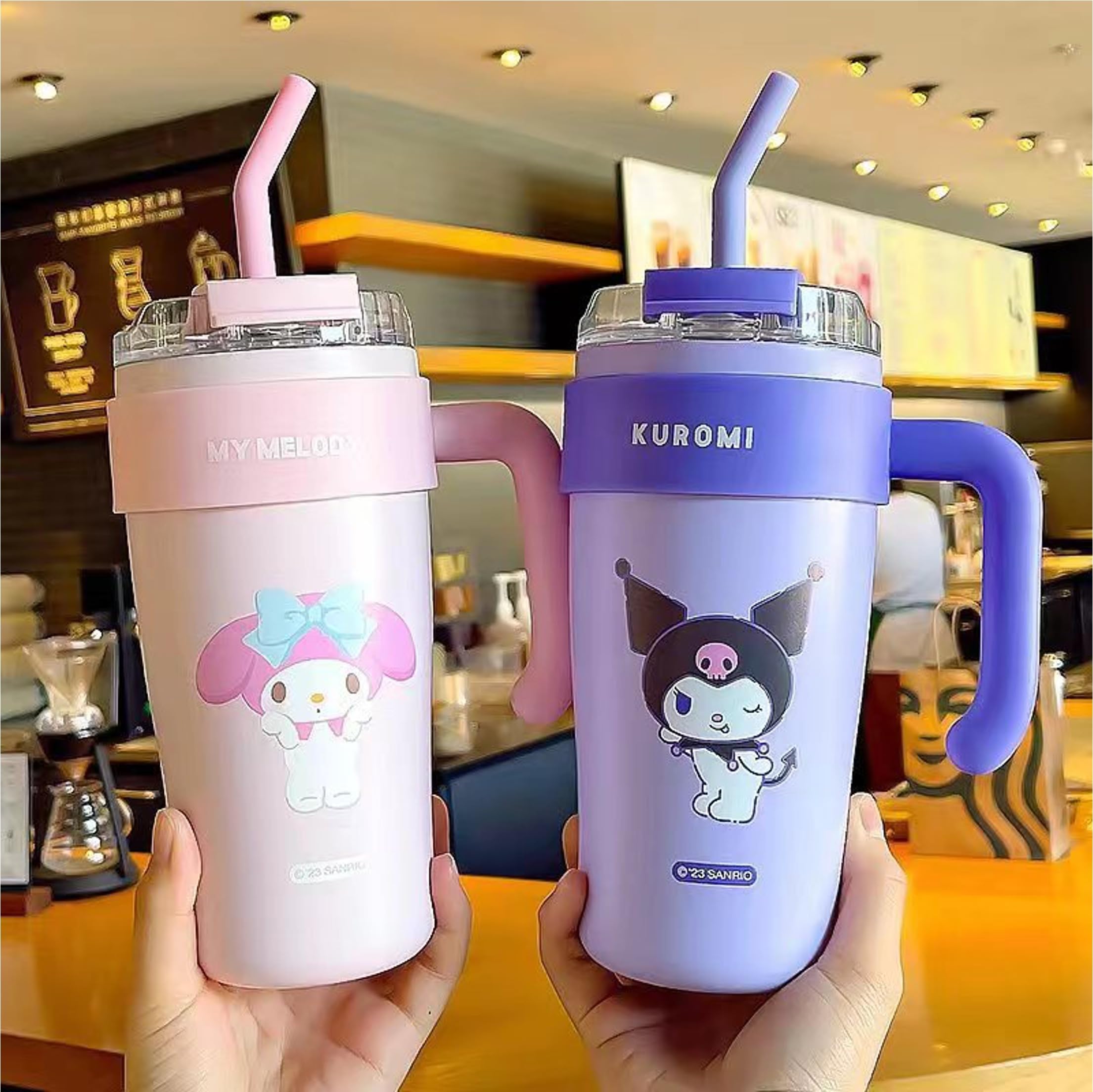 Everyday Delights Melody Stainless Steel Insulated Cup With Lid & Straw 860Ml - Large Size
