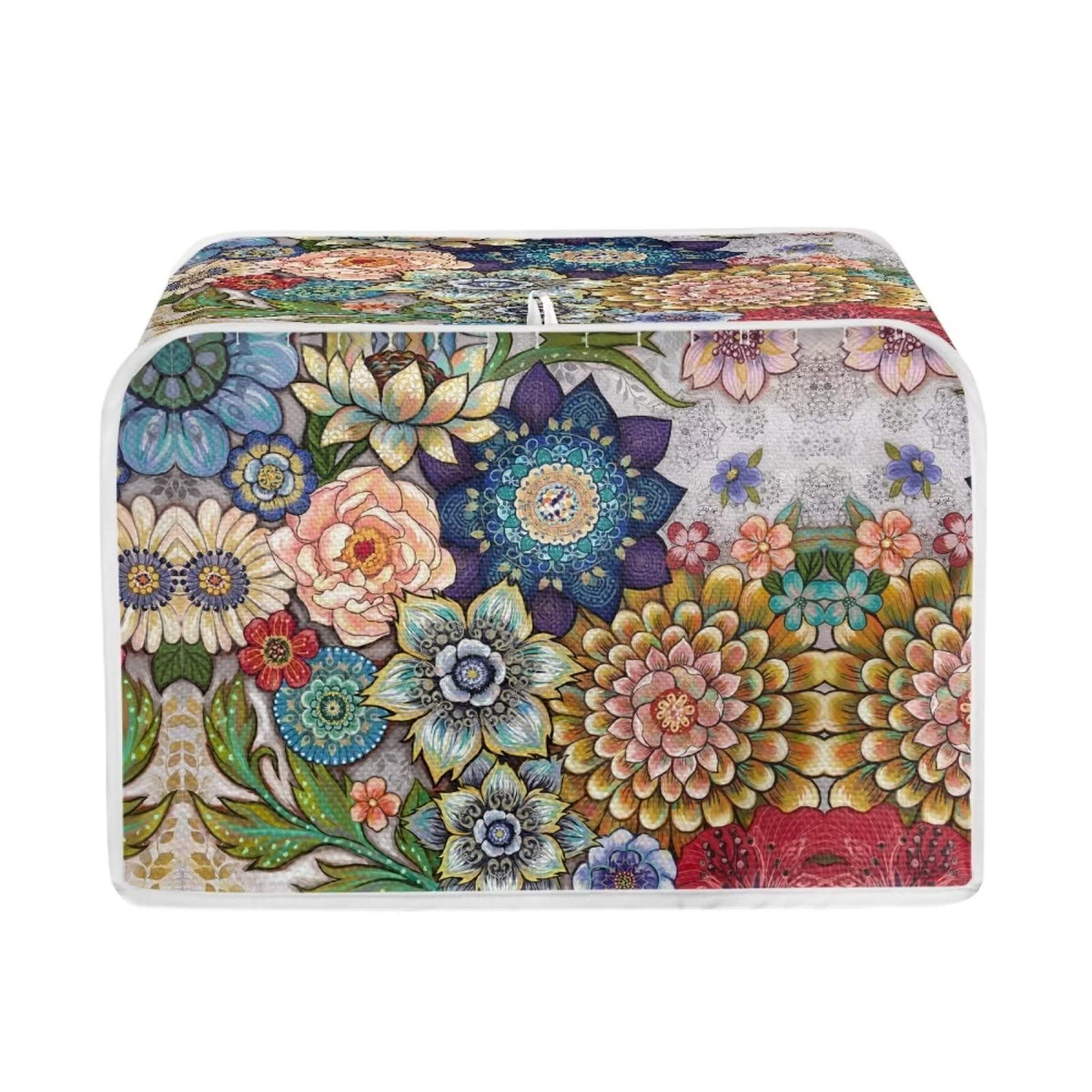 Jeocody Bright Blossoms Toaster Covers 2 Slice Wide Slot Dustproof Fingerprint Protectors And Greasy Protection Anti-Sputtering