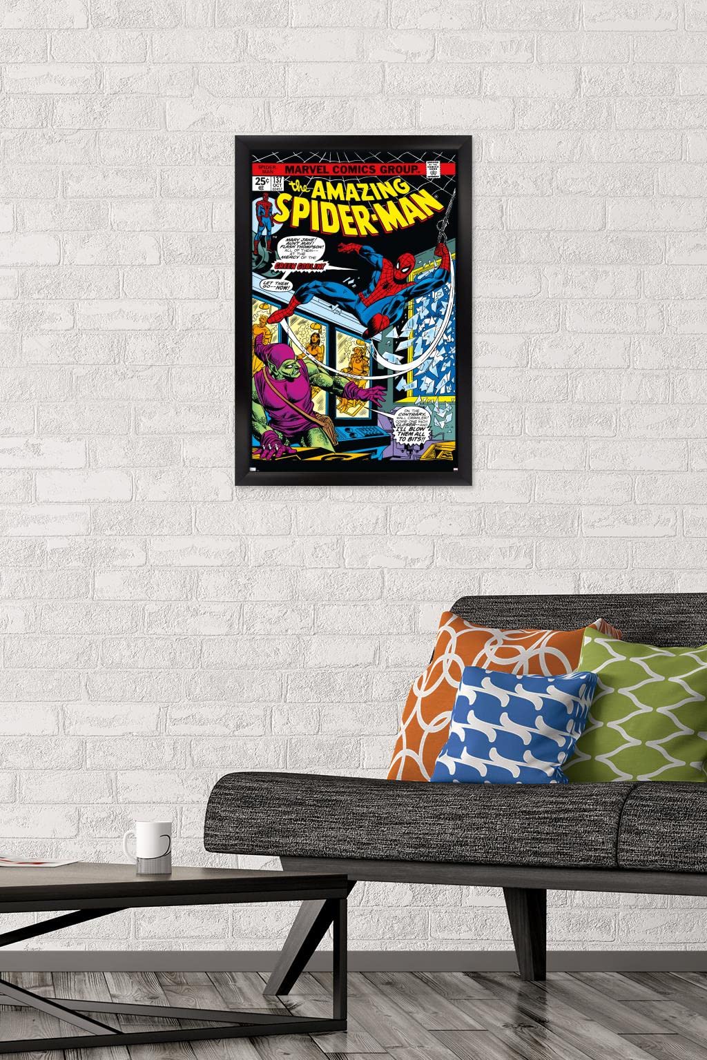 Trends International Marvel Comics - Spider-Man - Amazing Spider-Man #137 Wall Poster, 14.72'' X 22.37'', Black Framed Version