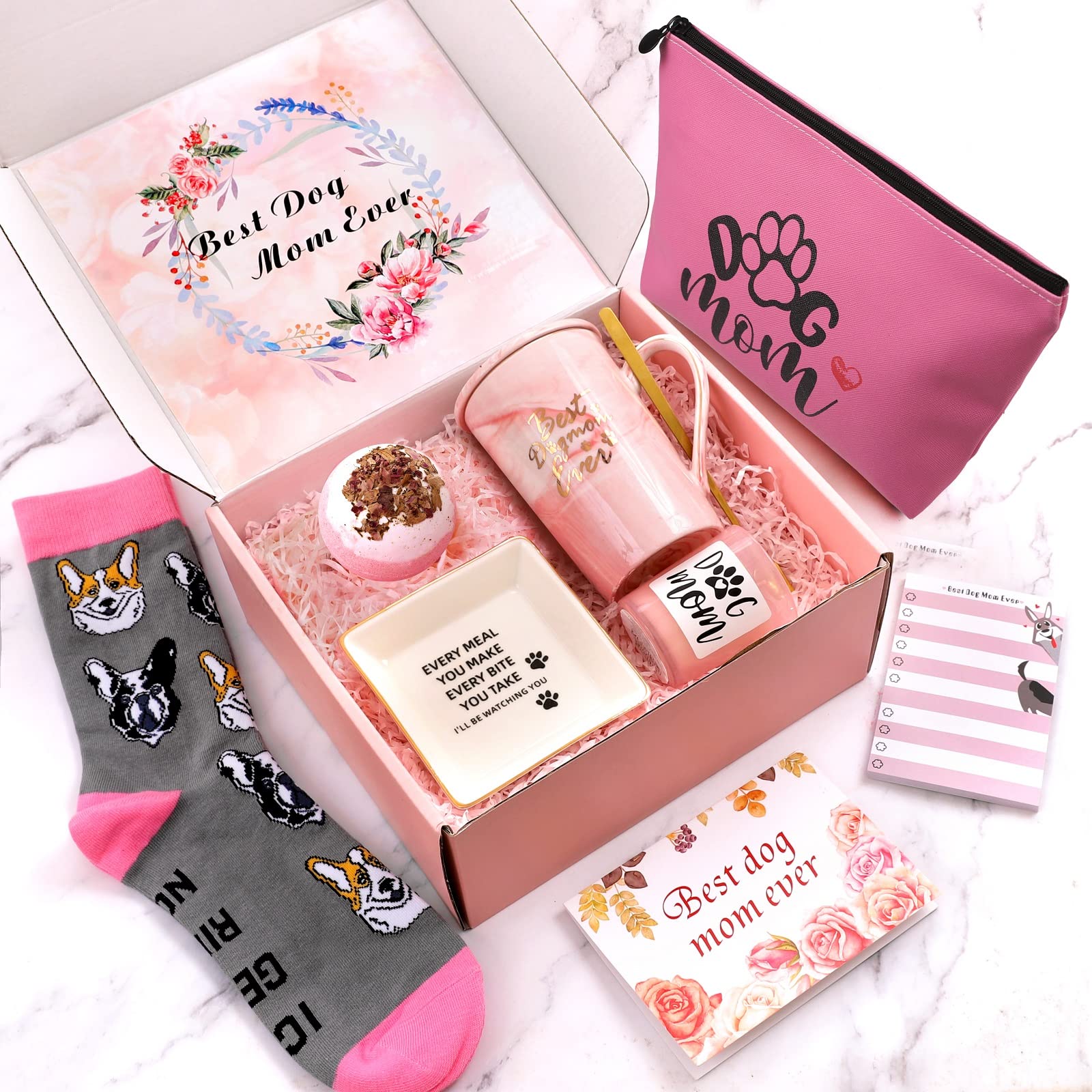 Dog Mom Gifts For Women, Dog Lovers Gifts For Dog Lovers Women, Dog Themed Gift Basket, Birthday Gifts For Women, Mom, Sister, W